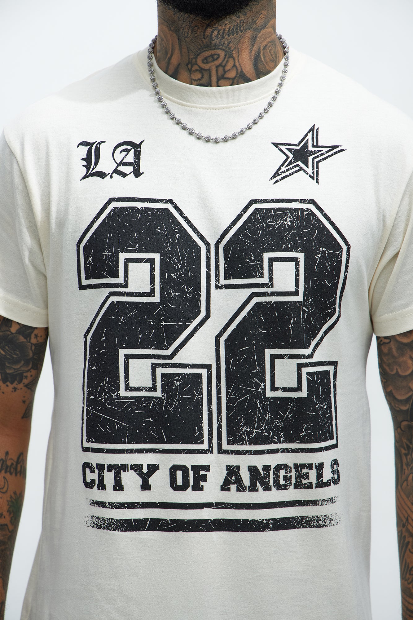 22 City Of Angels Short Sleeve Tee - Natural - Image 3