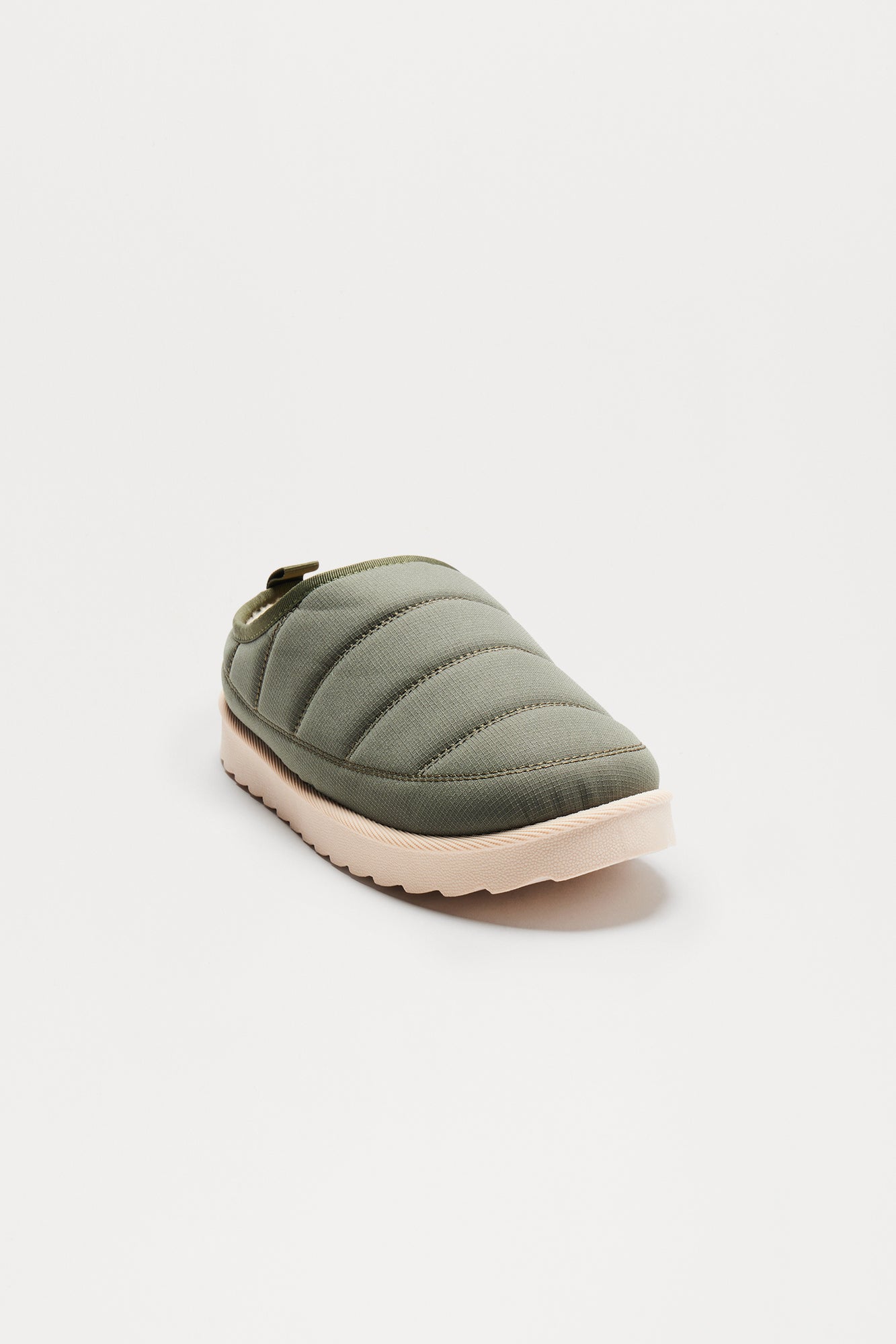 Padded Slip-On Slippers - Green/combo - Image 3