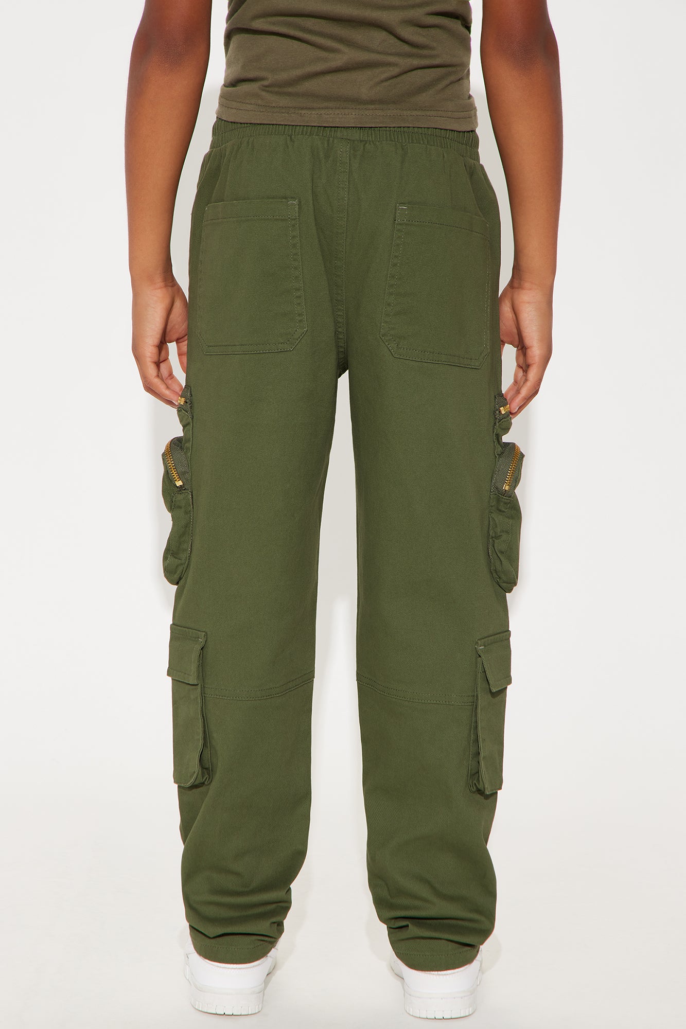 Mini Strong & Tough Cargo Twill Pant - Olive - Image 4