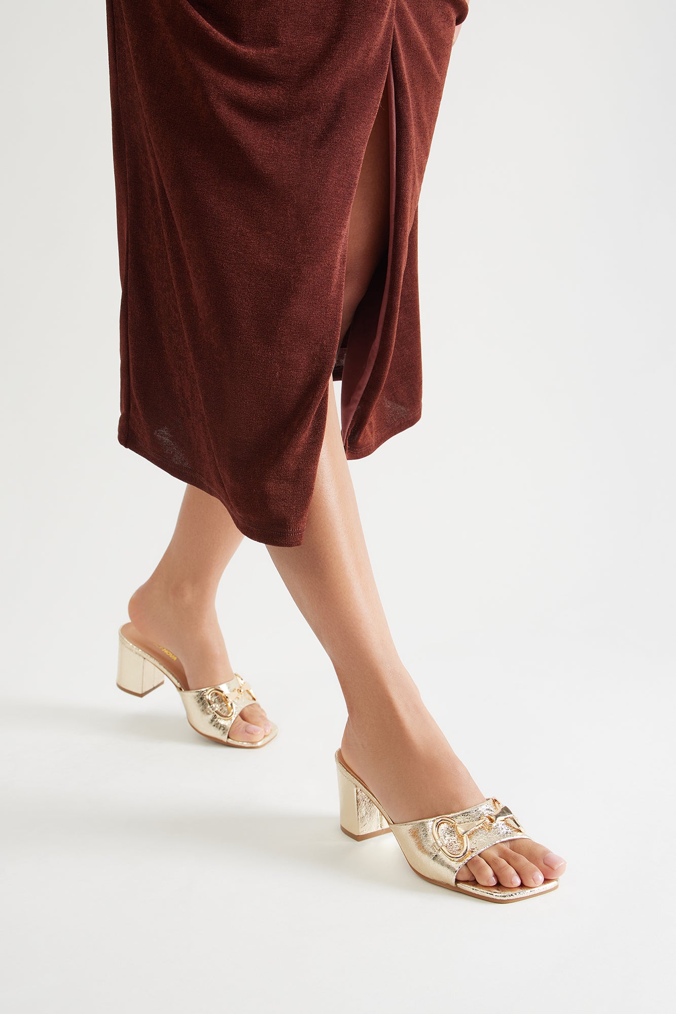 Zaire Metallic Heels - Gold - Image 3