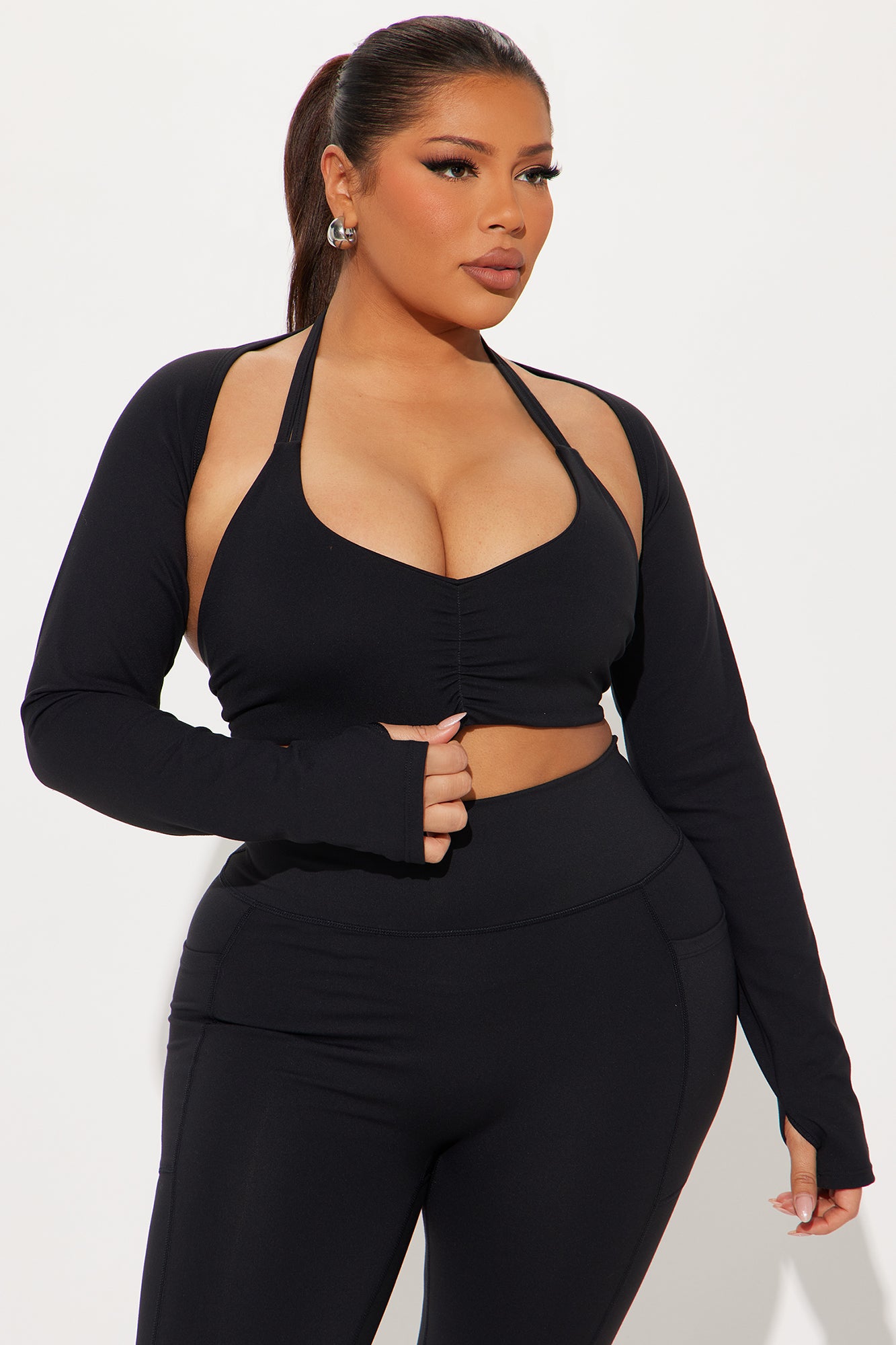 Sculpt & Tone Super Soft Active Bolero Set - Black - Image 6