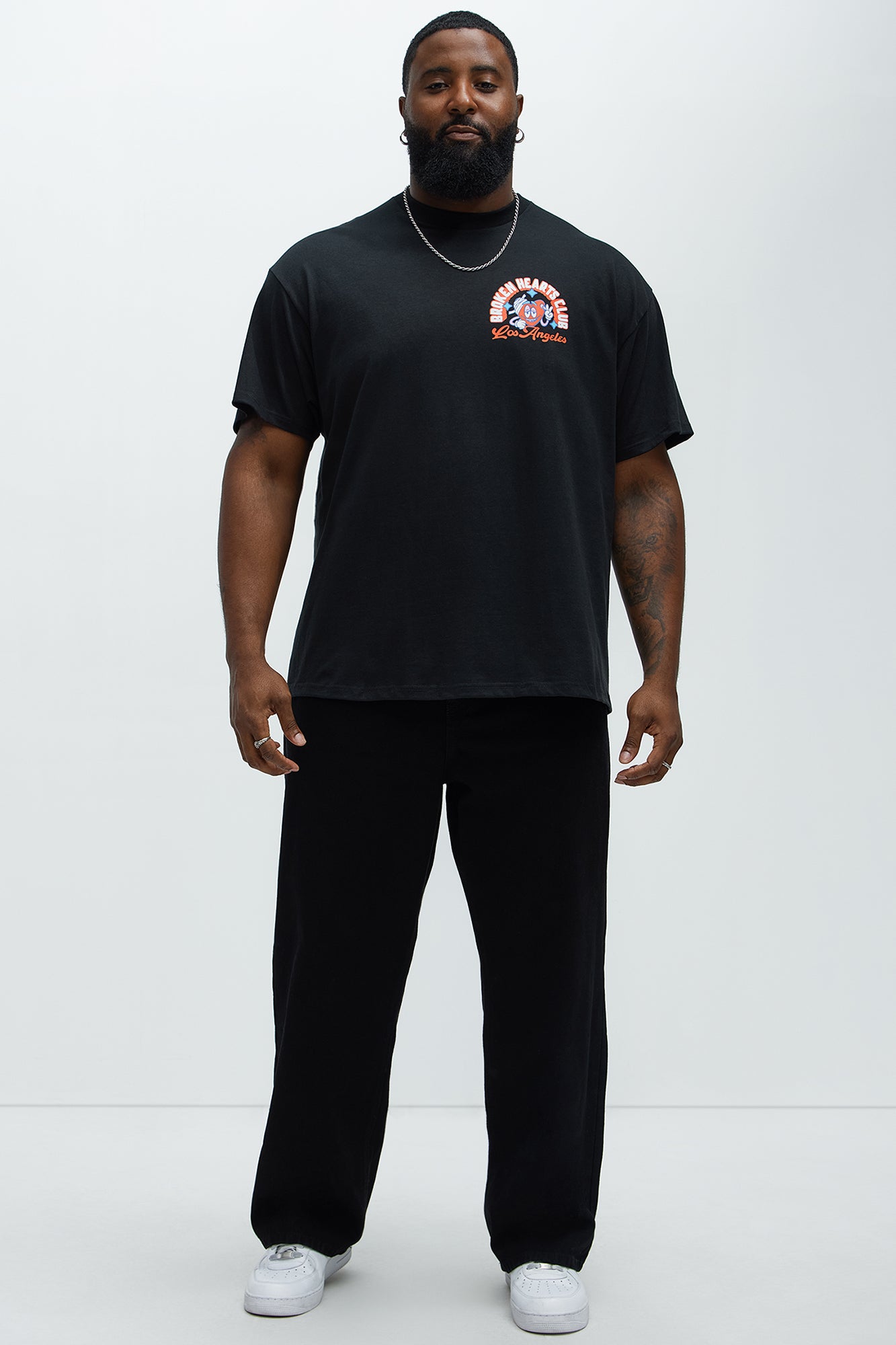 Broken Hearts Club LA Short Sleeve Tee - Black - Image 6