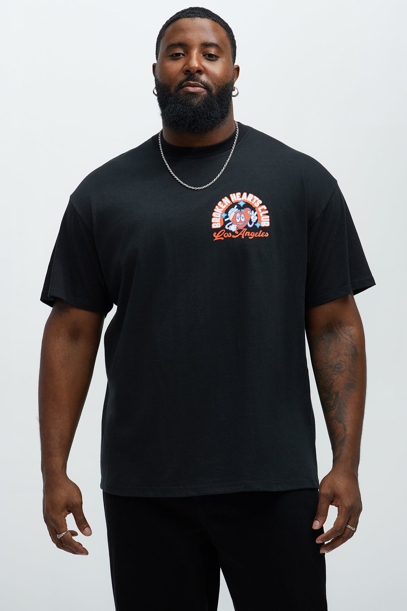 Broken Hearts Club LA Short Sleeve Tee - Black - Image 5