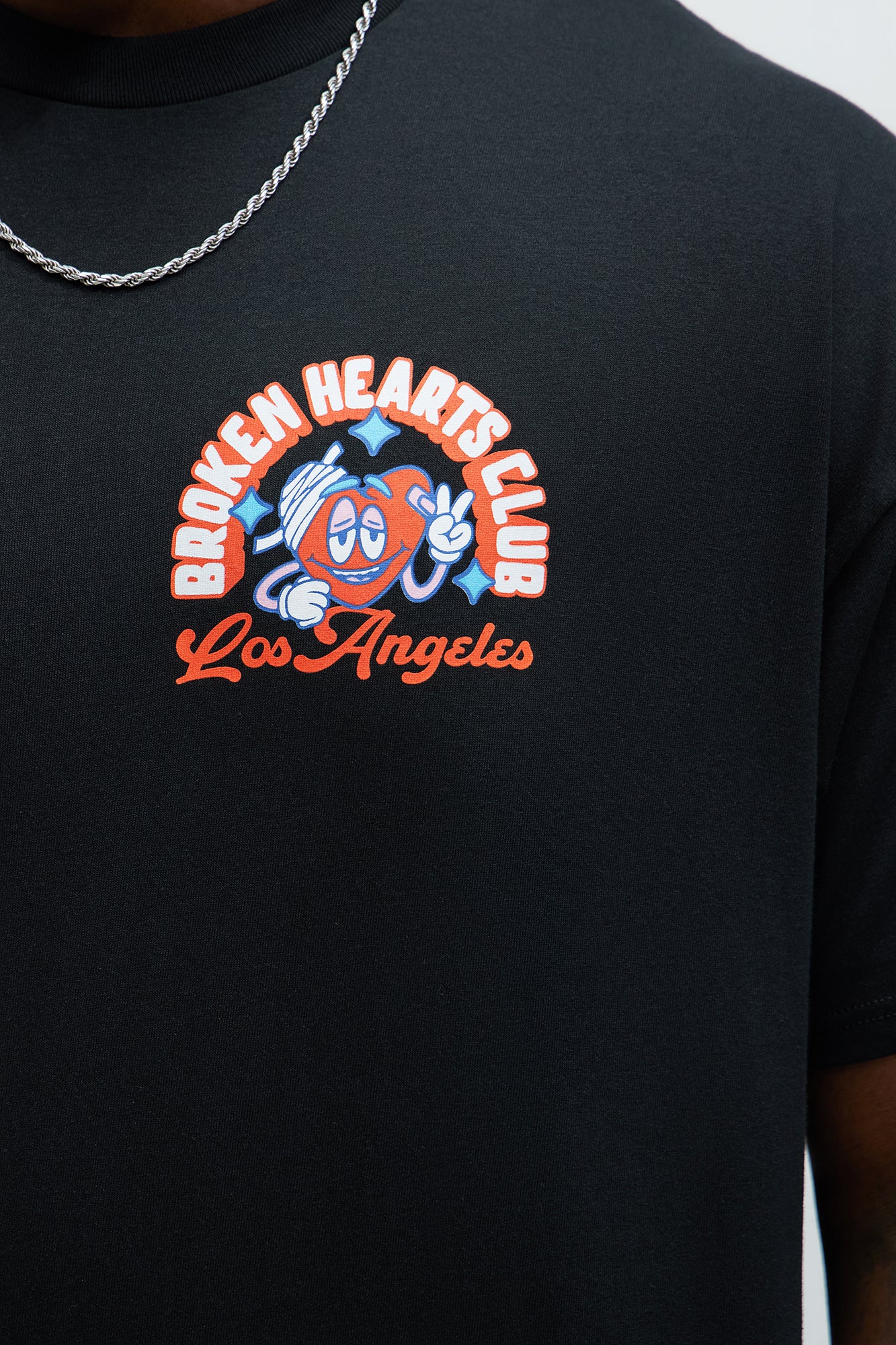 Broken Hearts Club LA Short Sleeve Tee - Black - Image 7