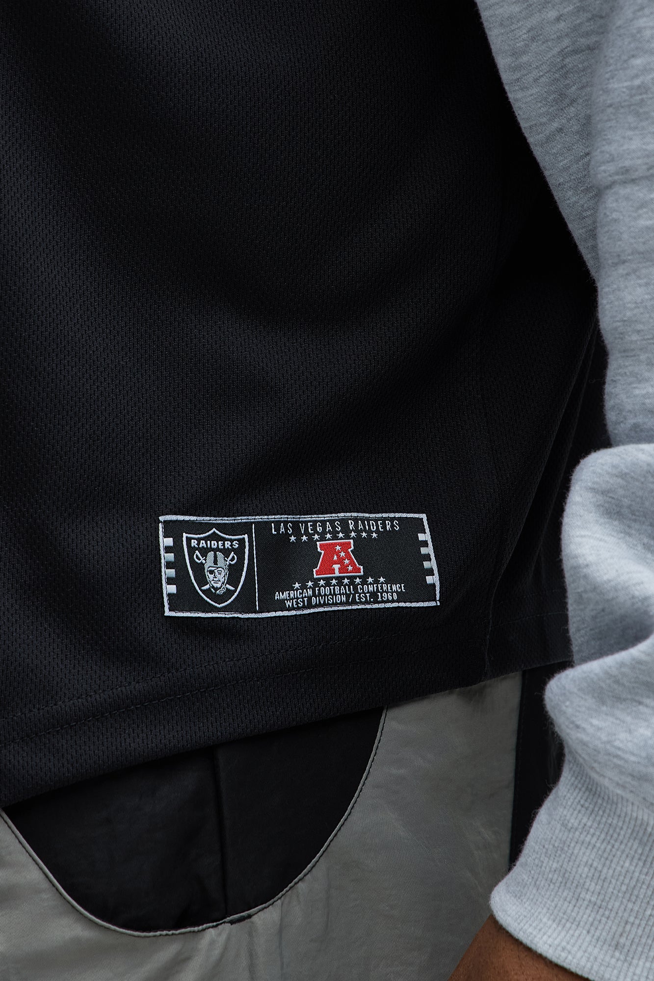Raiders Clean Up Baseball Hoodie - Grey/Black - Image 8