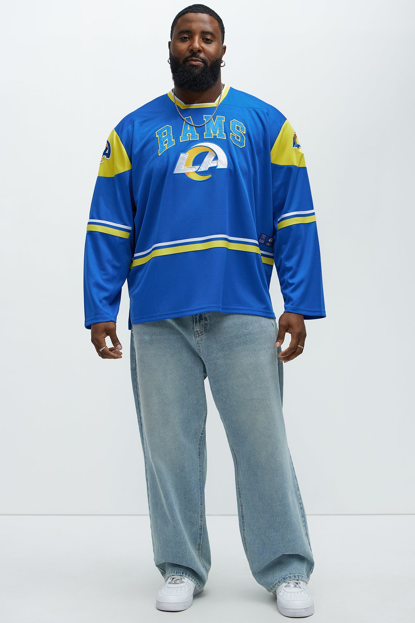 Rams Hat Trick Hockey Top - Blue/Gold - Image 7