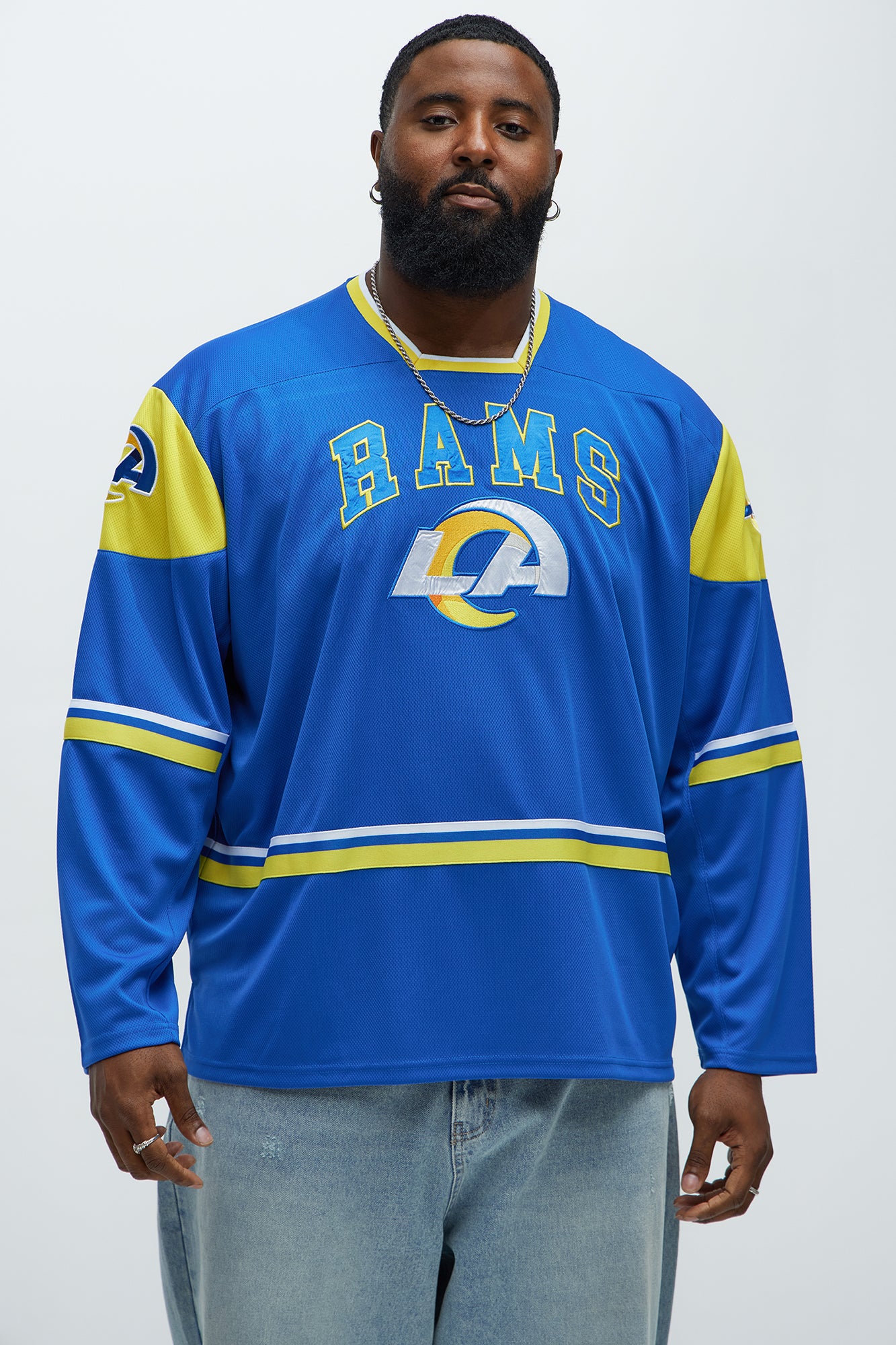 Rams Hat Trick Hockey Top - Blue/Gold - Image 6