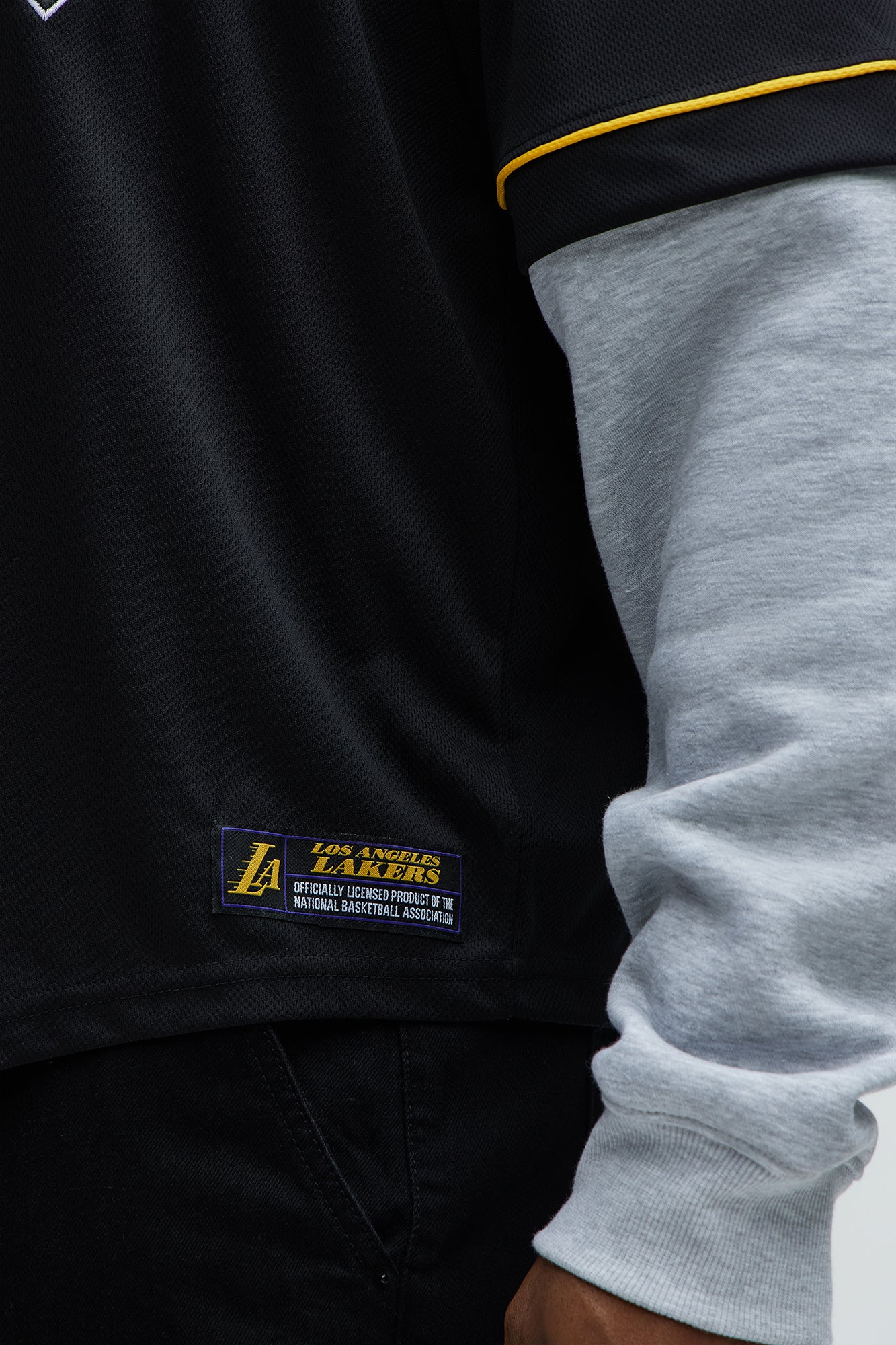 Lakers Clean Up Button Hoodie - Black - Image 9