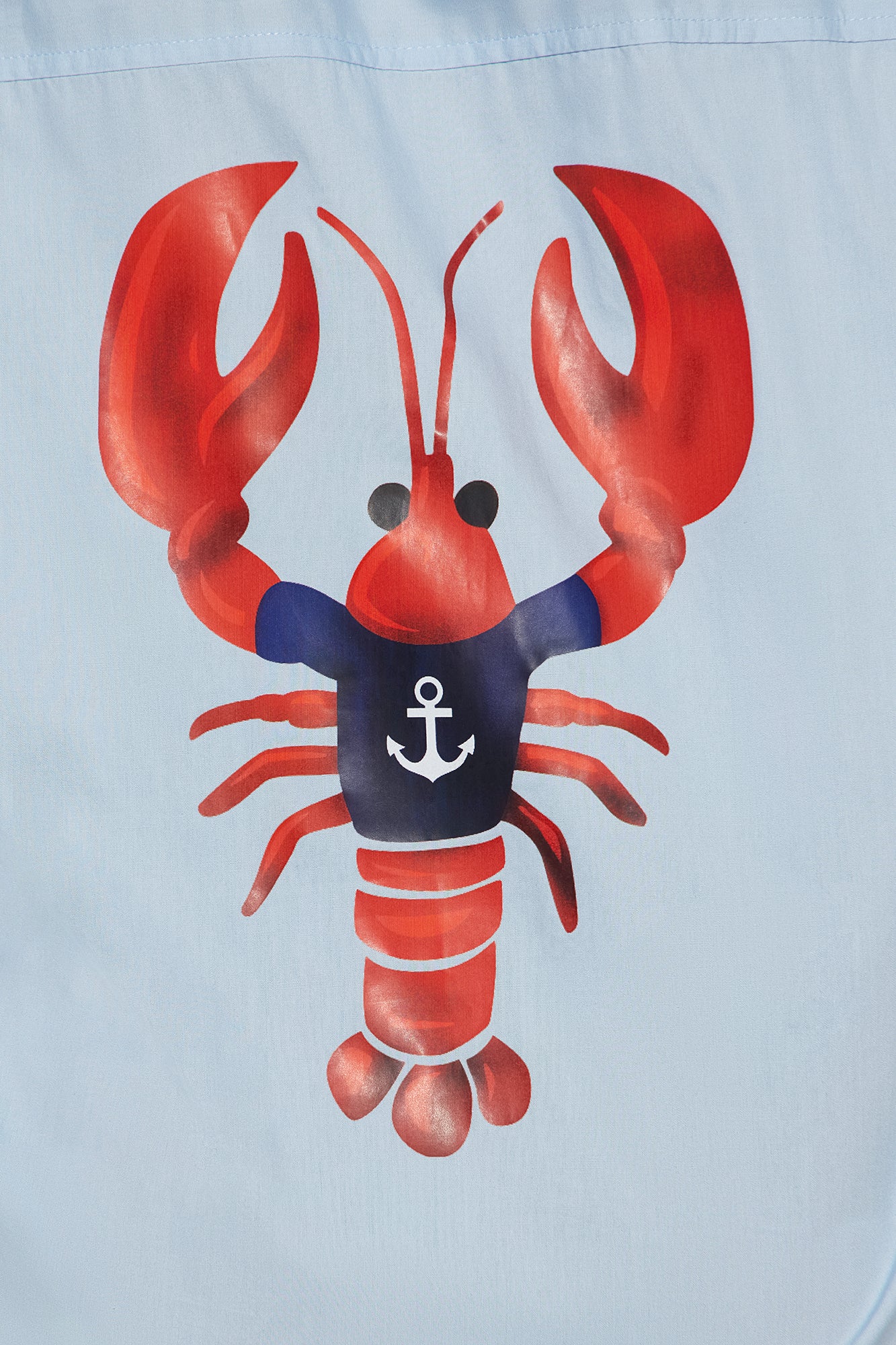 Seaside Lobster Poplin Shirt - Blue - Image 4