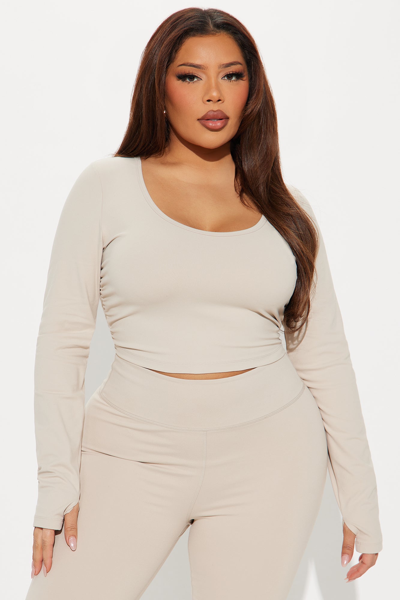 Glow Super Soft Active Top - Light Taupe - Image 5