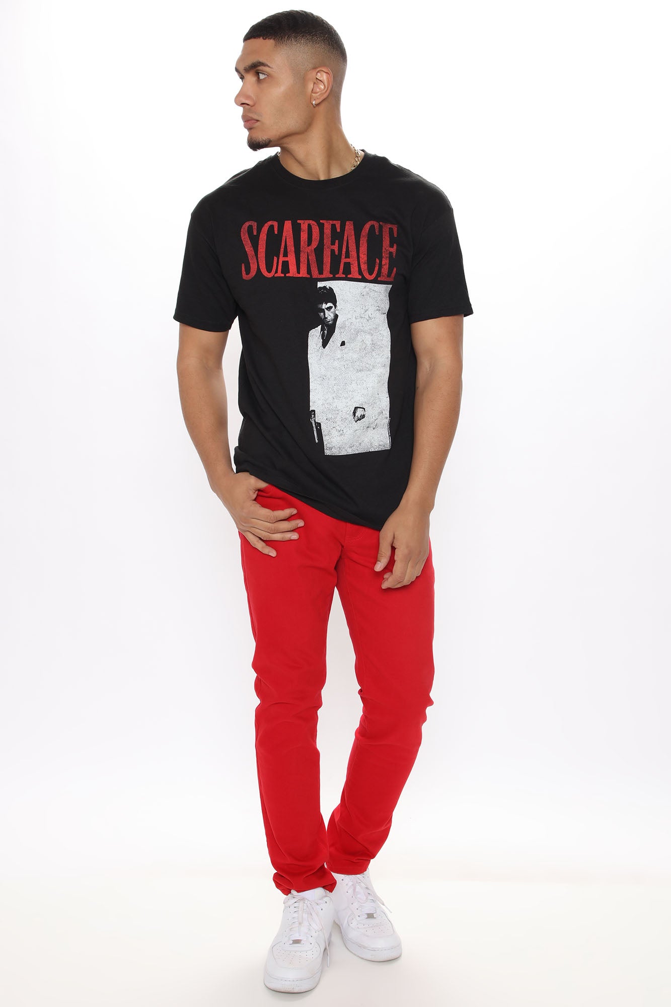 Classic Scarface Short Sleeve Tee - Black - Image 4