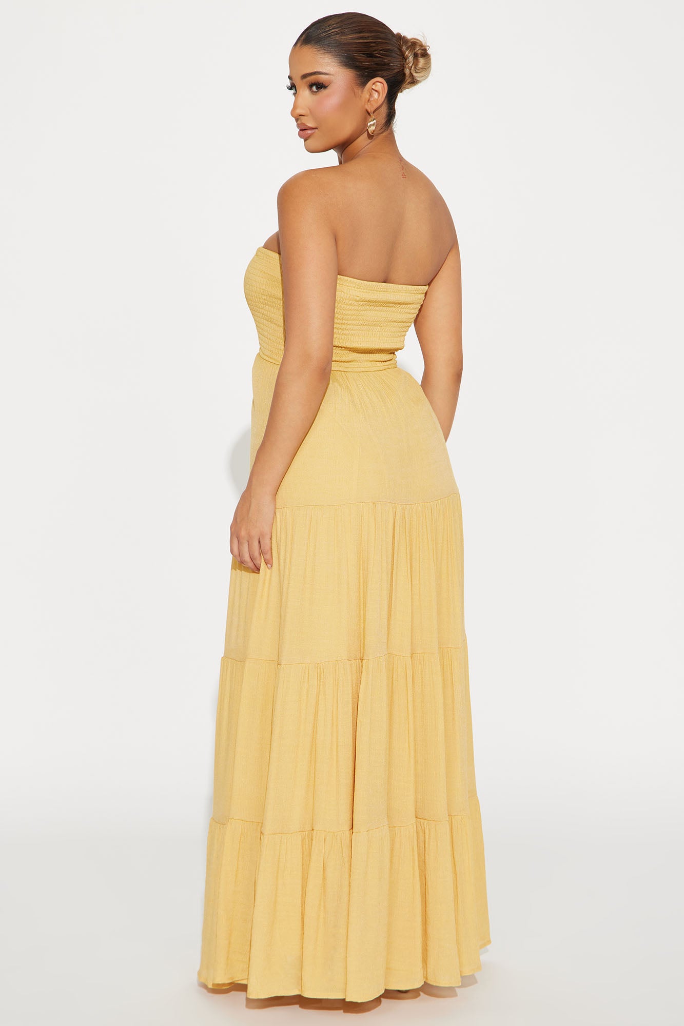 Juliette Tube Maxi Dress - Mustard - Image 3
