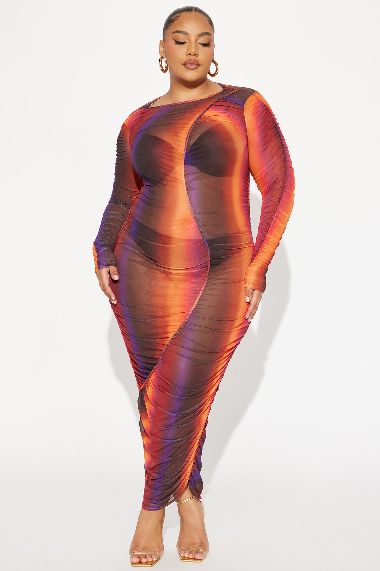 Ximena Mesh Midi Dress - Multi Color - Image 4