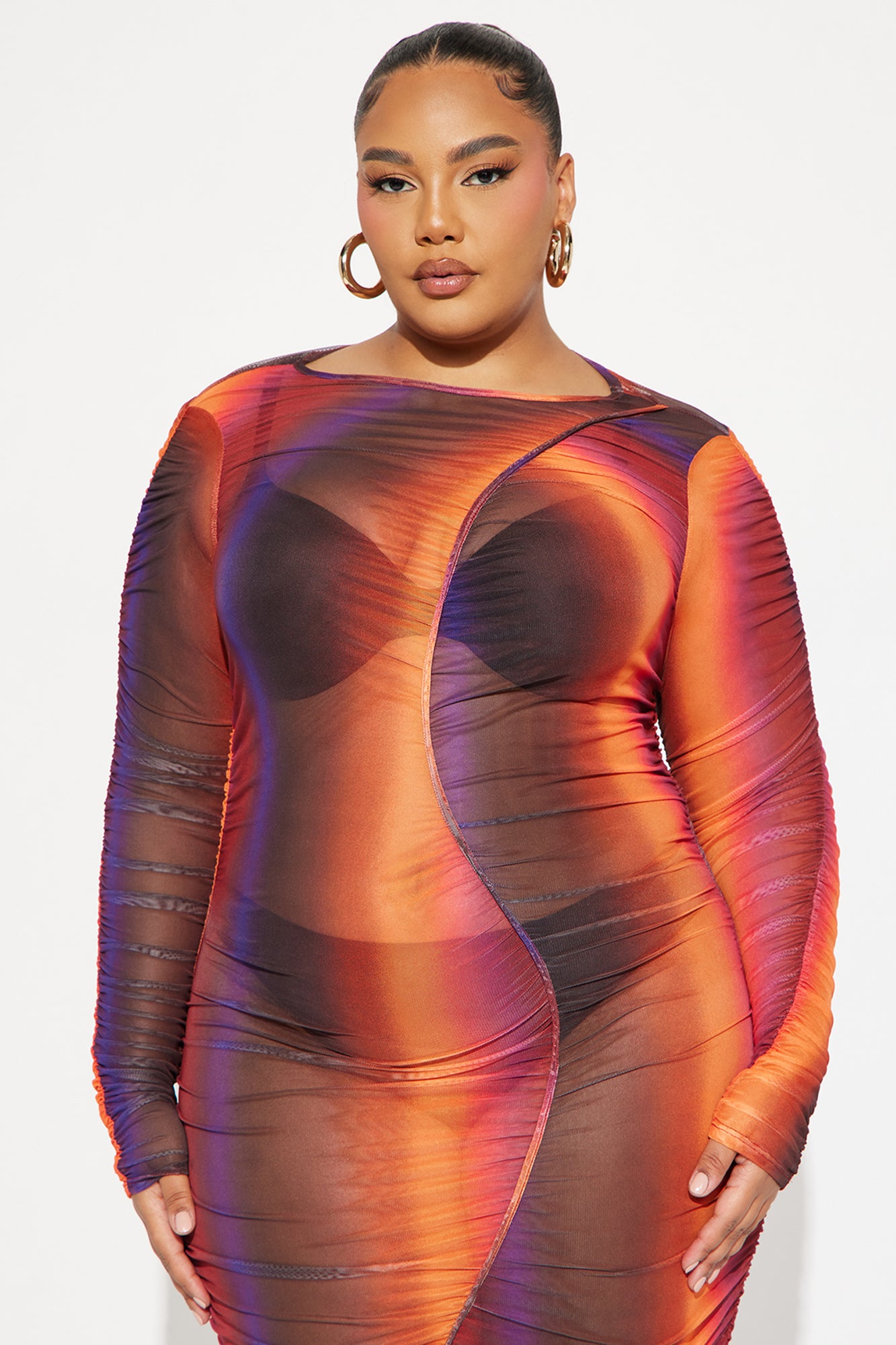 Ximena Mesh Midi Dress - Multi Color - Image 5