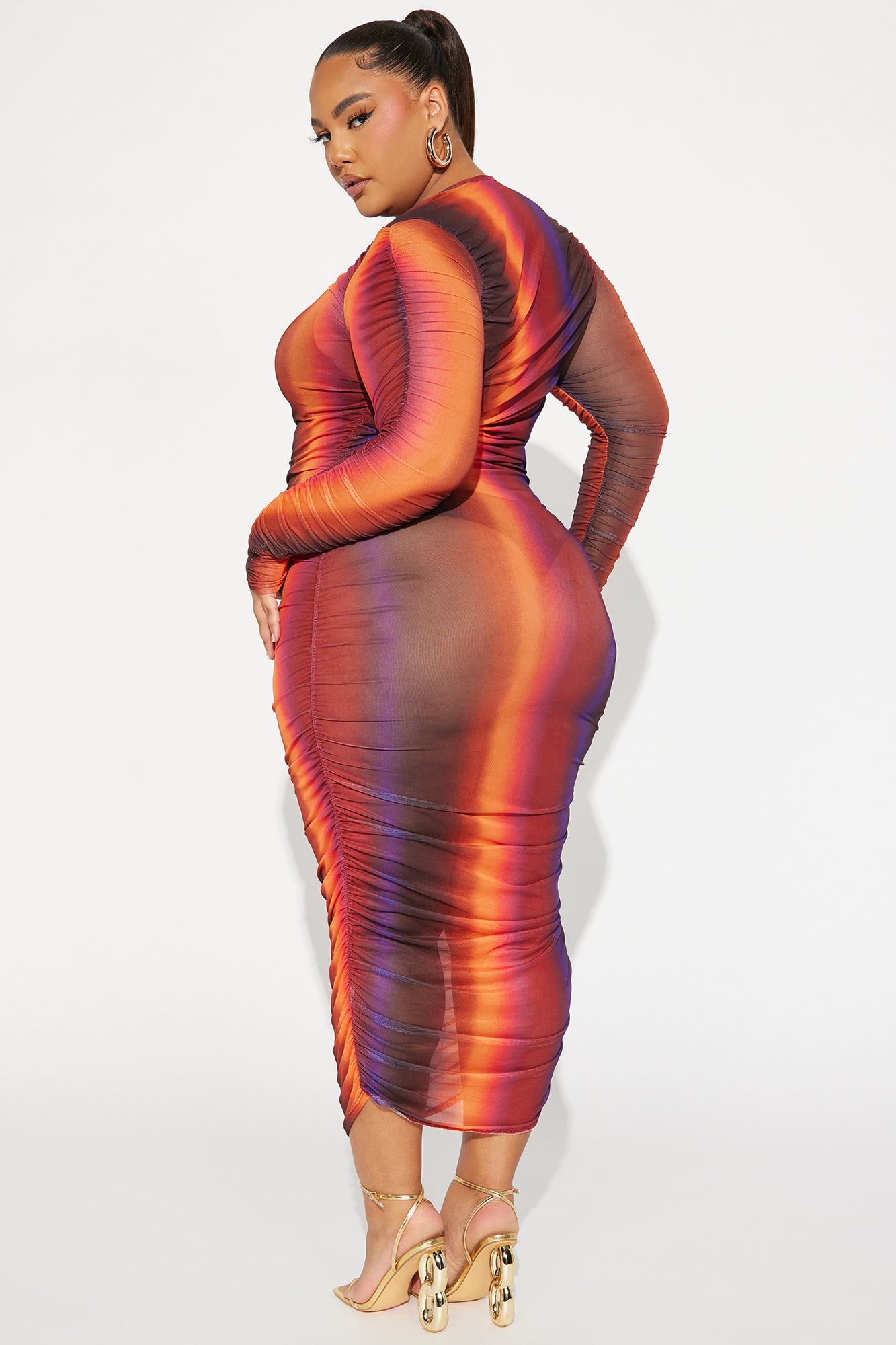 Ximena Mesh Midi Dress - Multi Color - Image 6