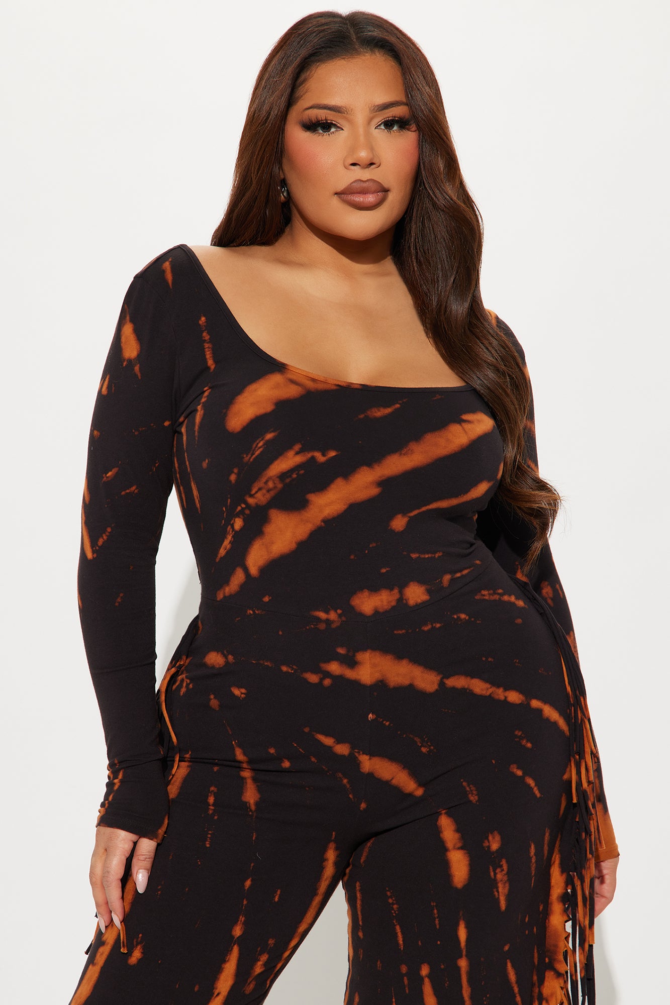 While We Wait Long Sleeve Jumpsuit - Black/combo - Image 5