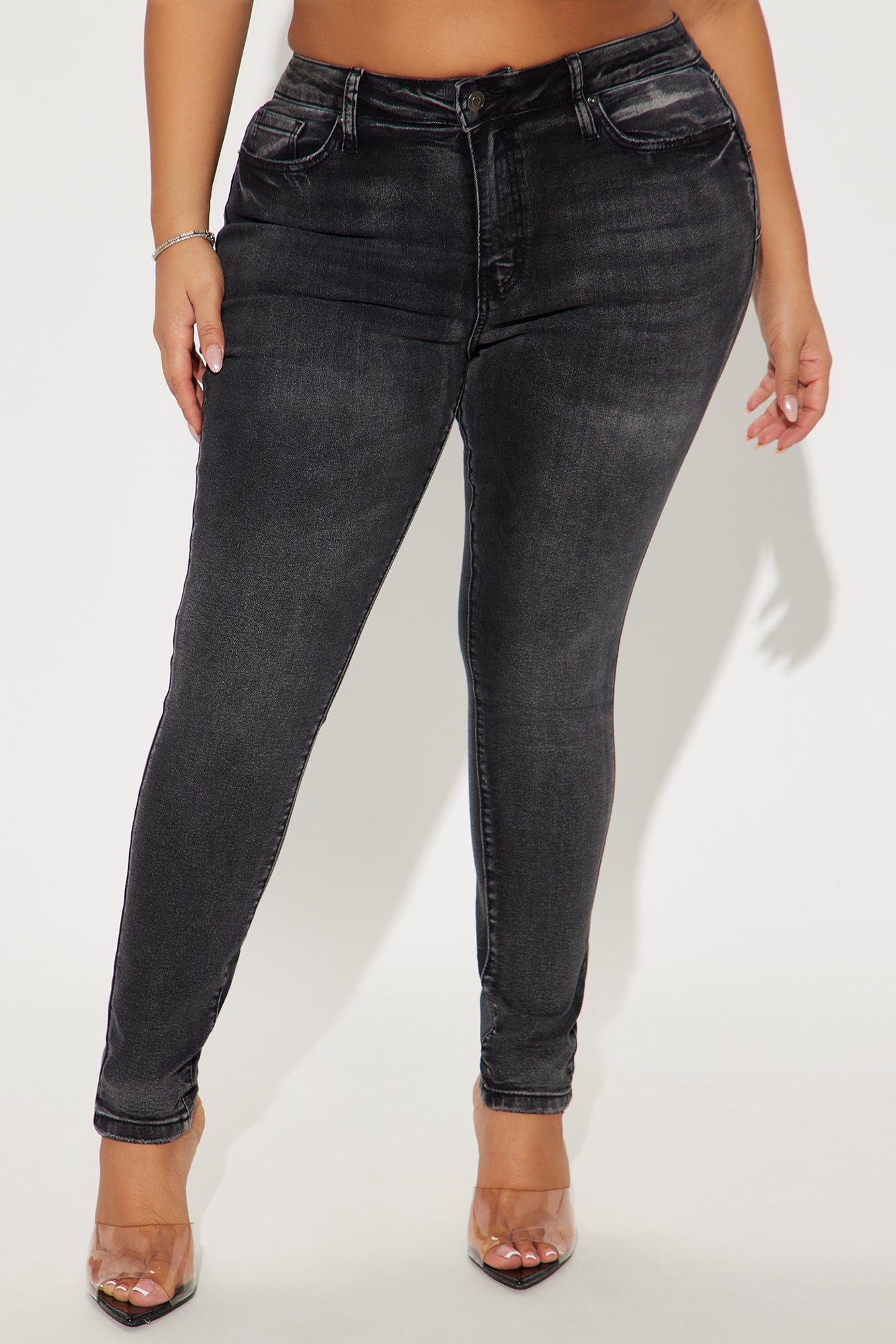 Yes To Heaven Stretch Skinny Jeans - Black Wash - Image 6