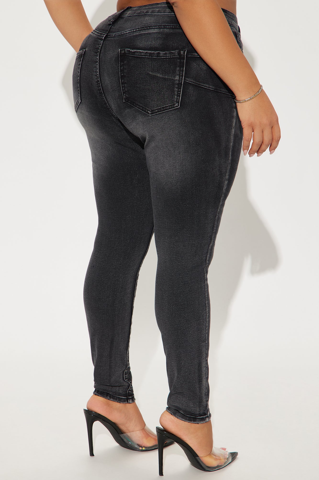 Yes To Heaven Stretch Skinny Jeans - Black Wash - Image 7