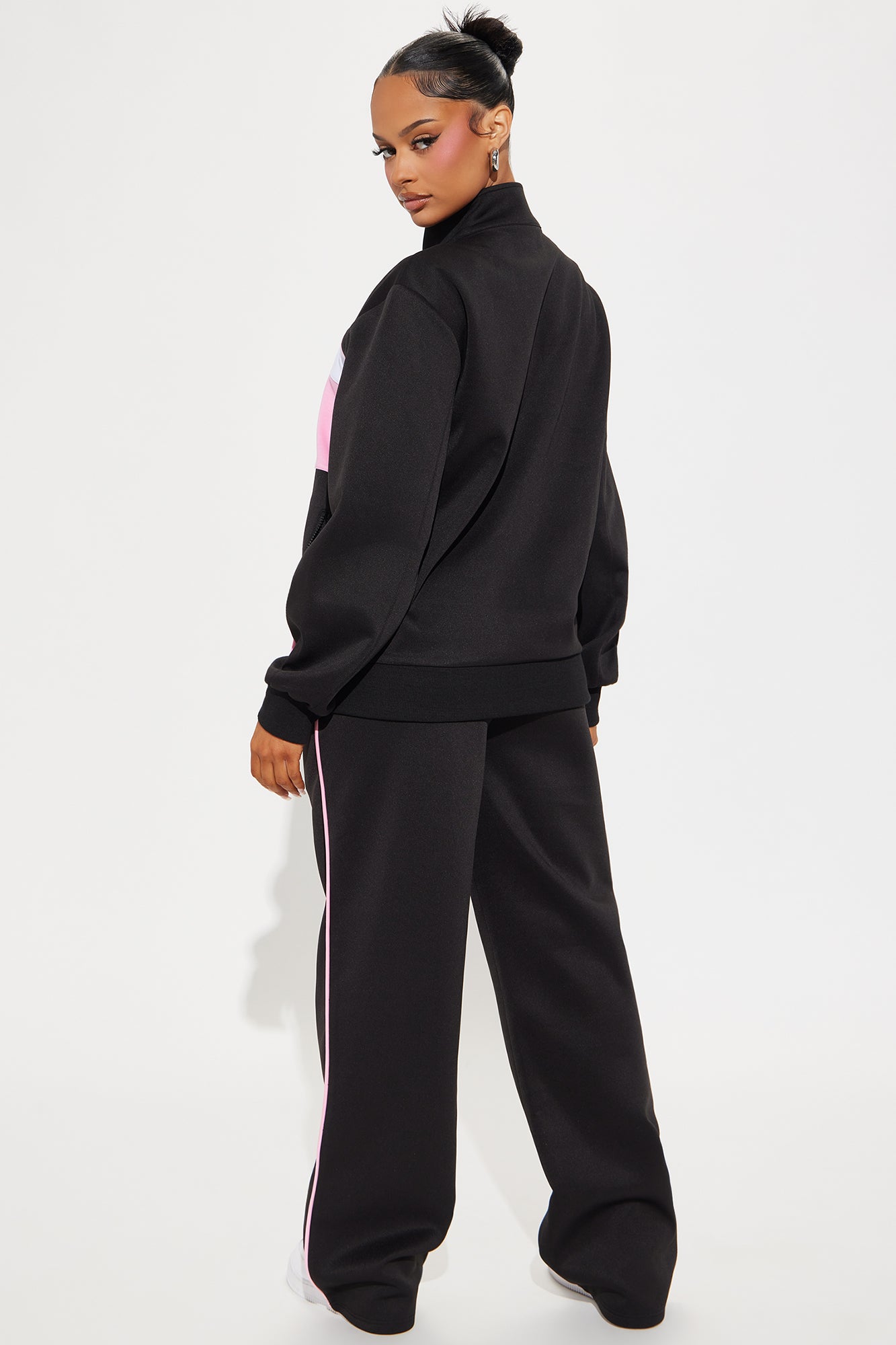 Ballin' Tracksuit Pant Set - Black/Pink - Image 4
