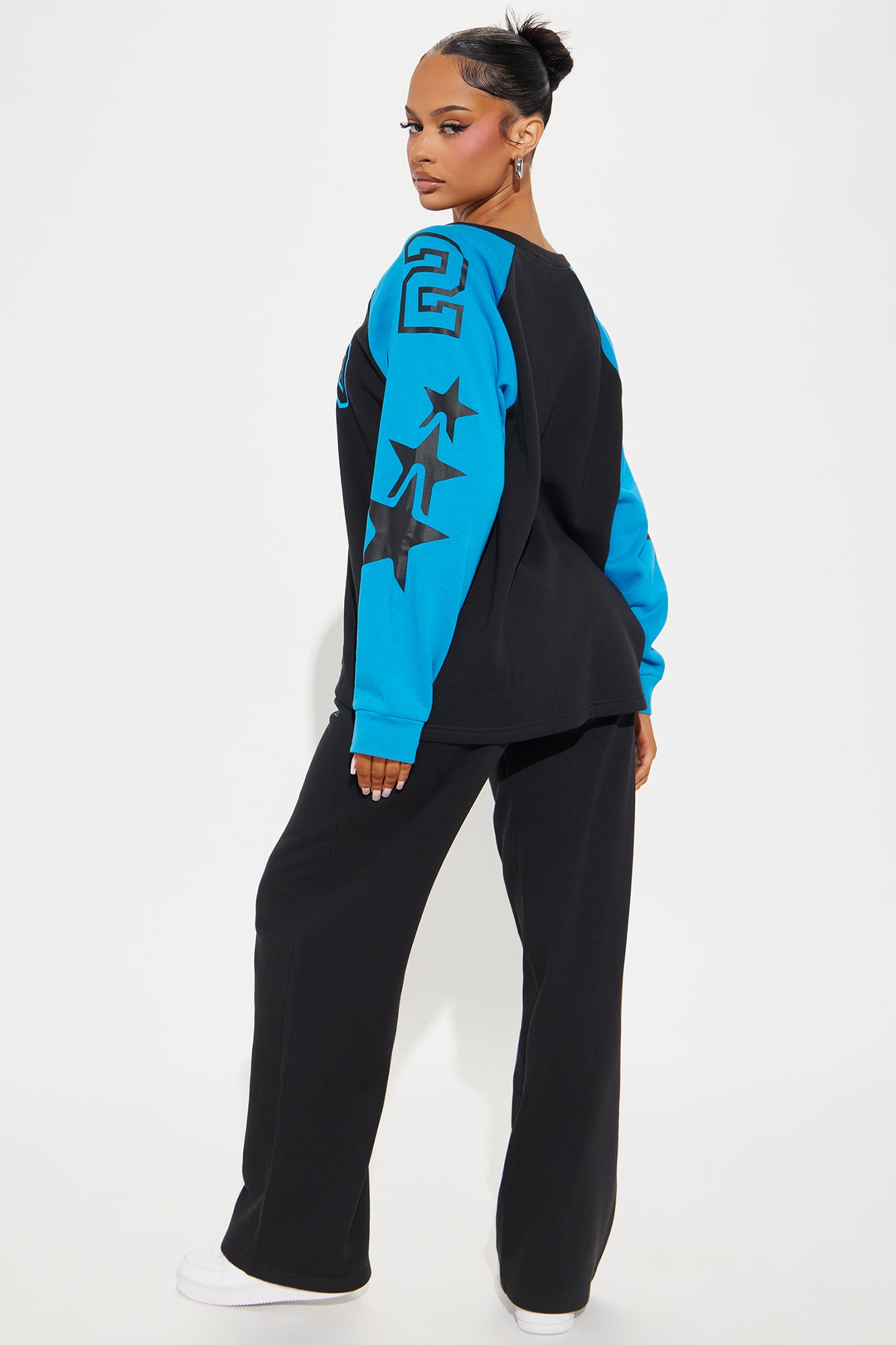 Tokyo Jersey Sweatsuit Set - Black/Blue - Image 6