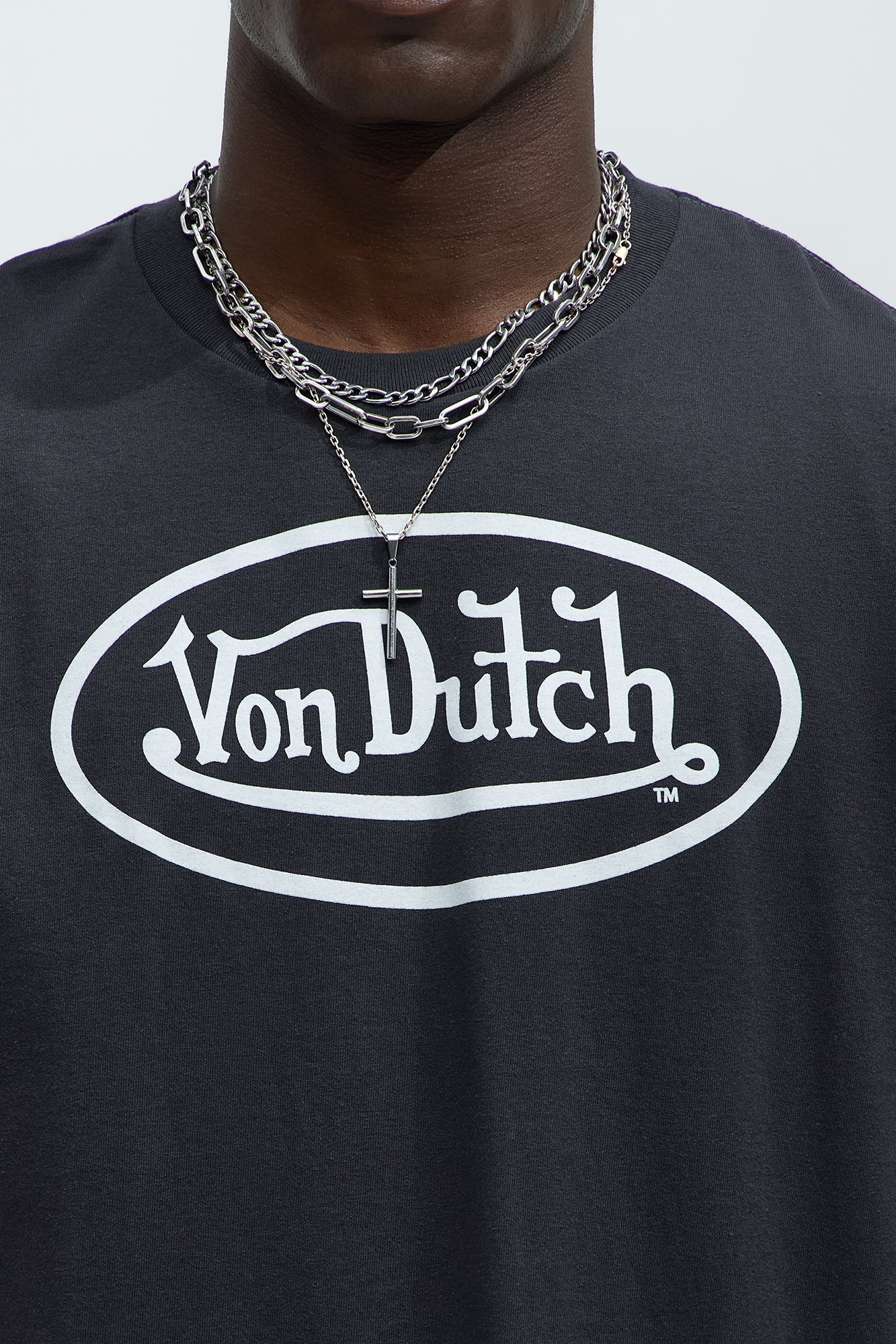 Von Dutch Logo Short Sleeve Tee - Charcoal - Image 3
