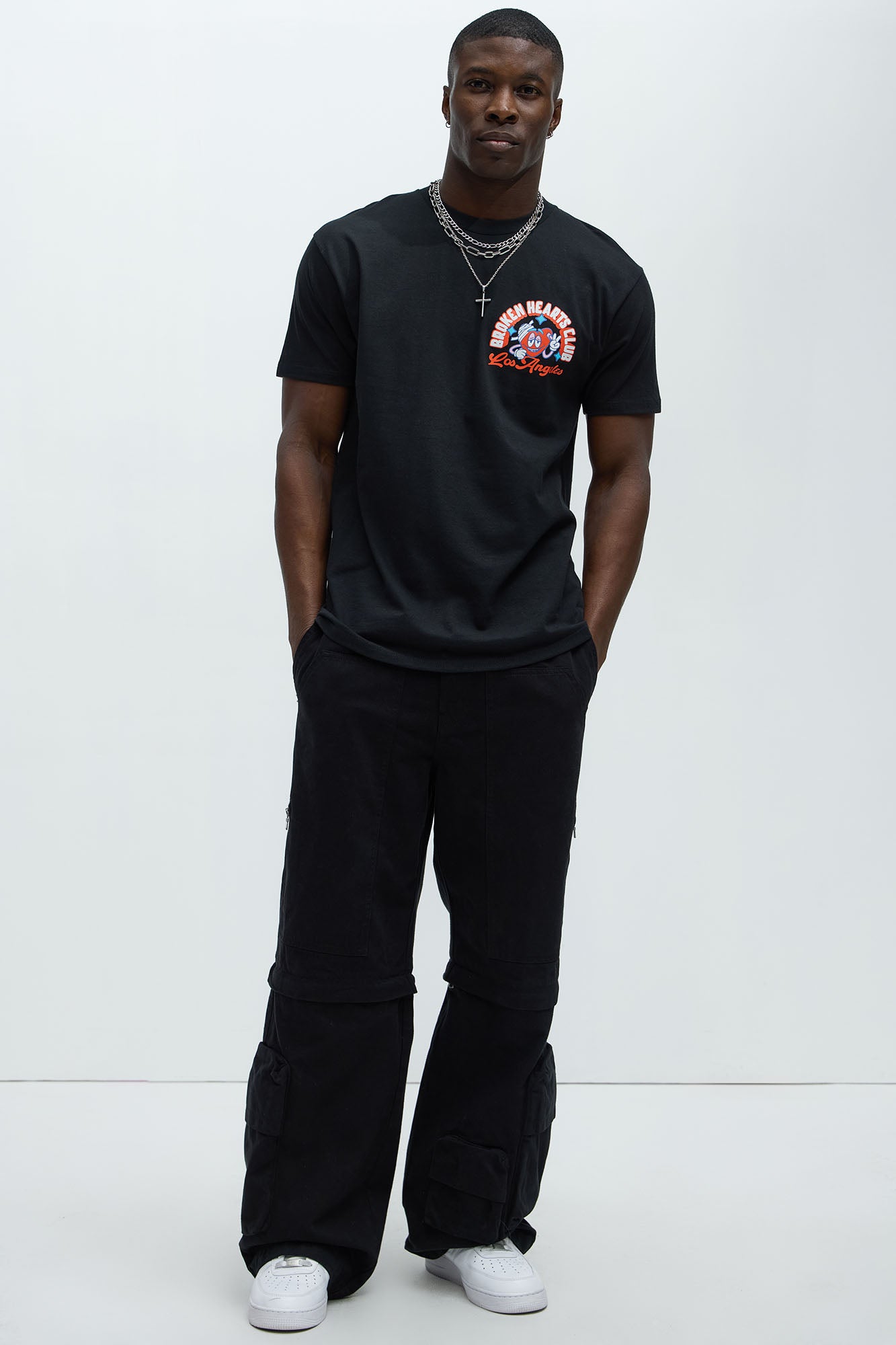 Broken Hearts Club LA Short Sleeve Tee - Black - Image 3