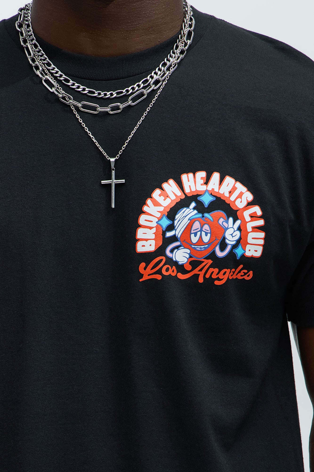Broken Hearts Club LA Short Sleeve Tee - Black - Image 4
