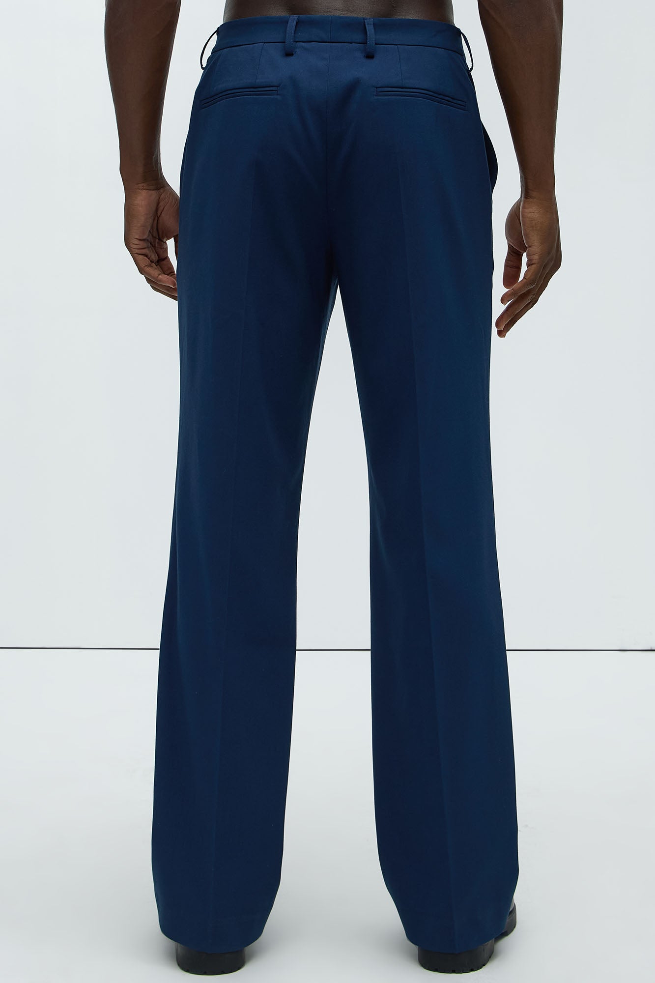 Modern Stretch Straight Trousers - Navy - Image 5