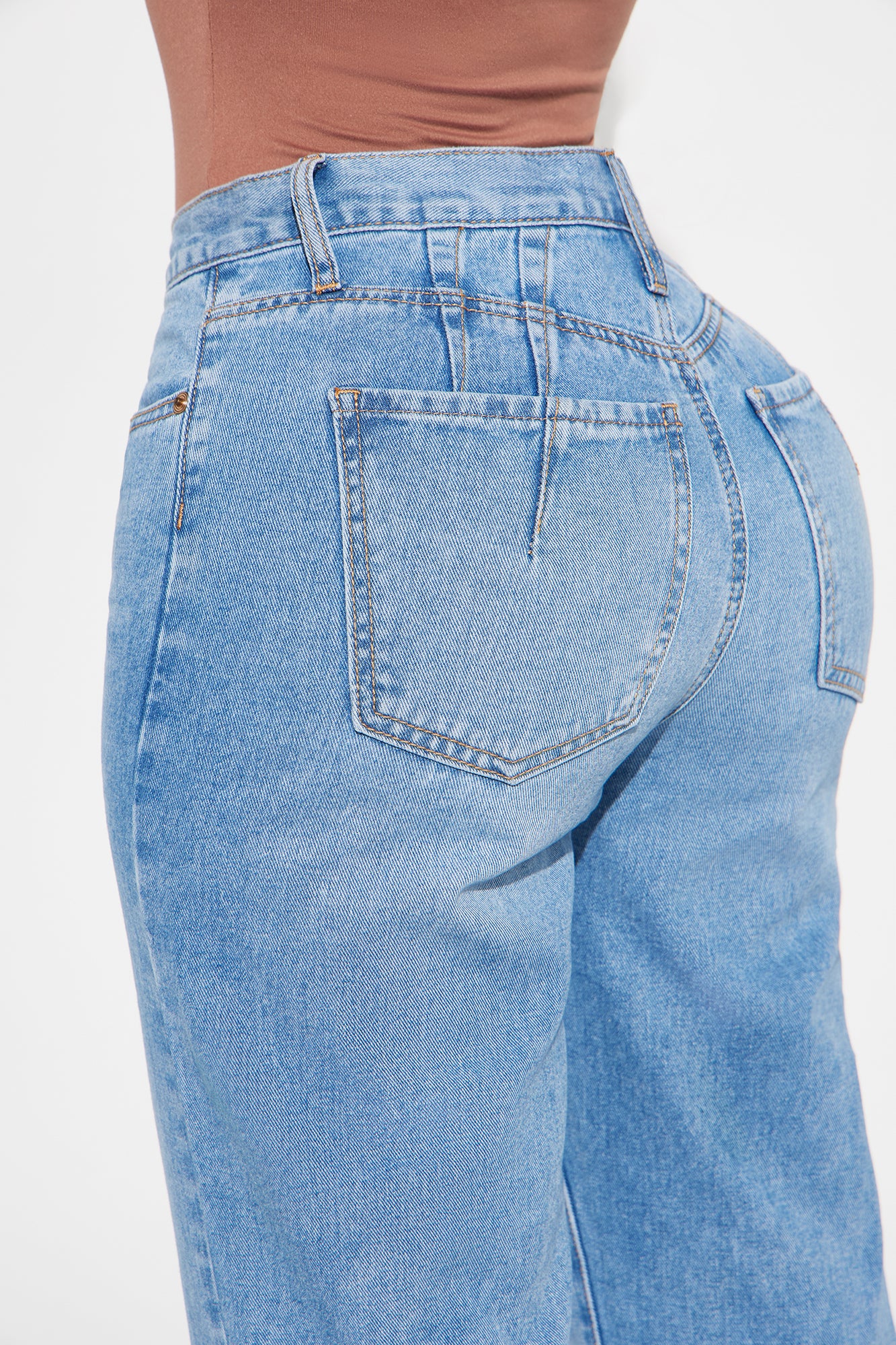 Liza Non Stretch Straight Leg Jeans - Light Wash - Image 4