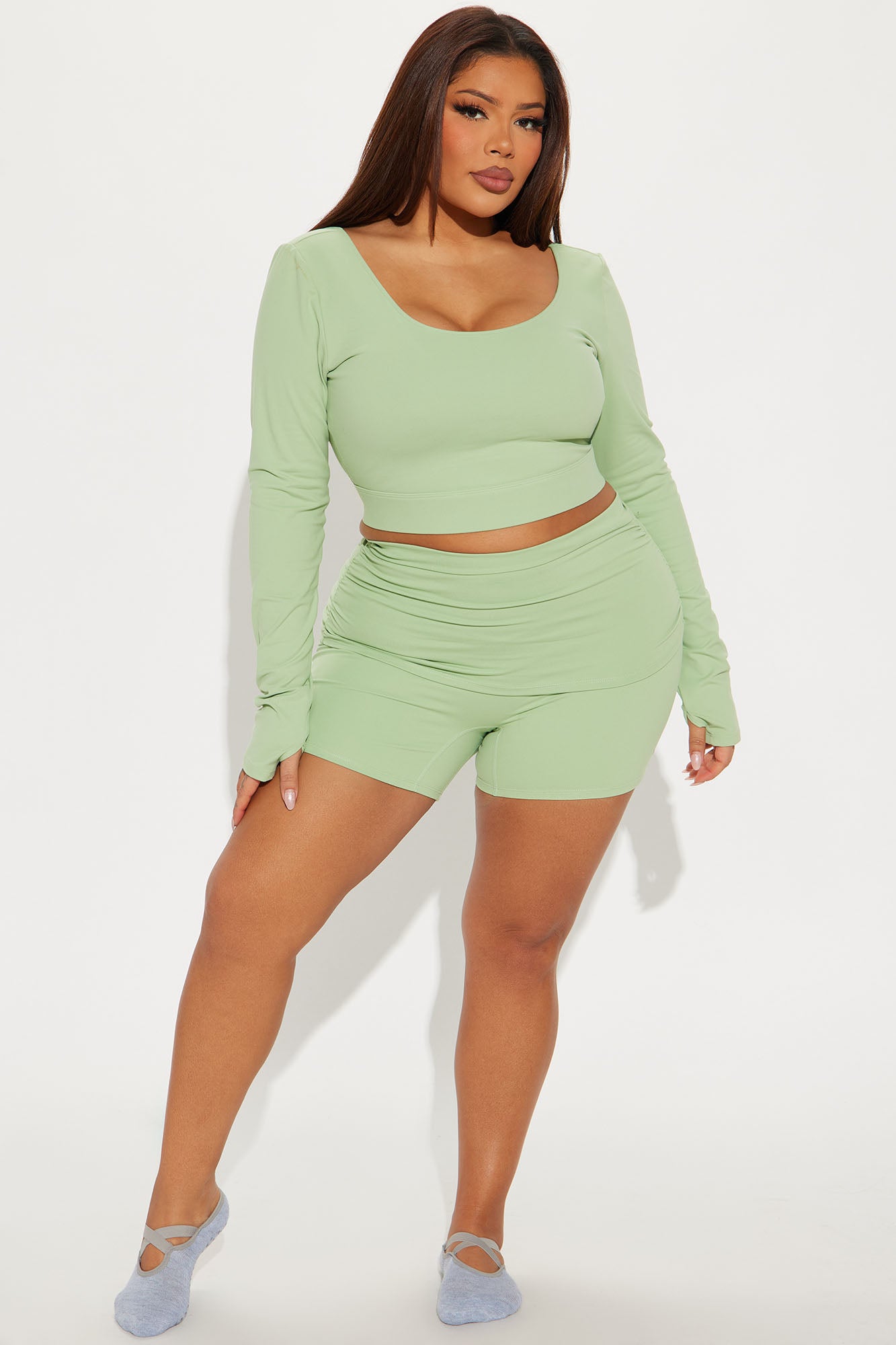 Glow Super Soft Active Short - Sage - Image 6
