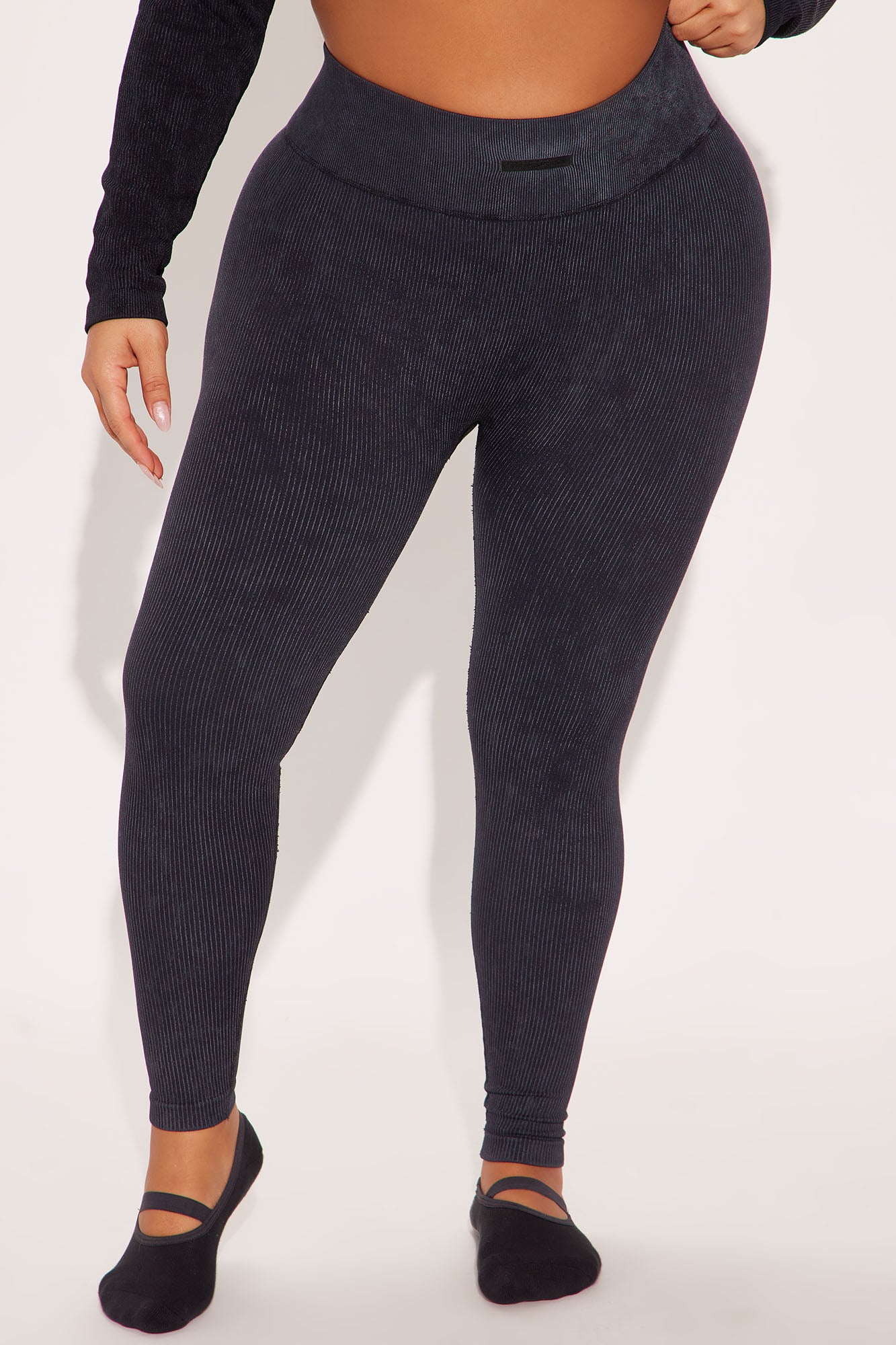 Fighter Ribbed Active Legging Washed Effortless Seamless - Black - Image 7