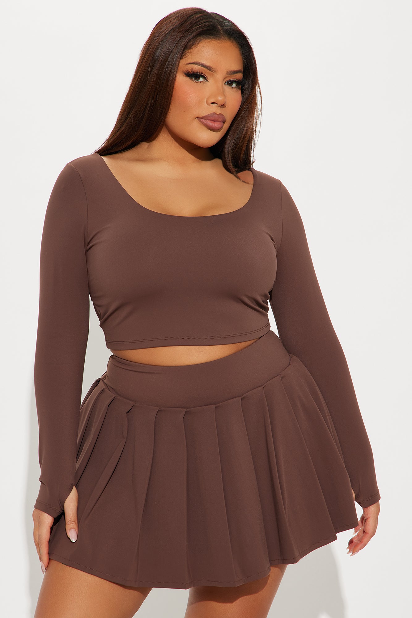 Got That Glow Active Top - Chocolate - Image 4