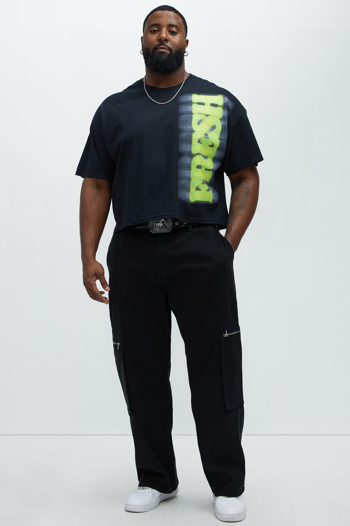 So Fresh Short Sleeve Cropped Tee - Black - Image 6