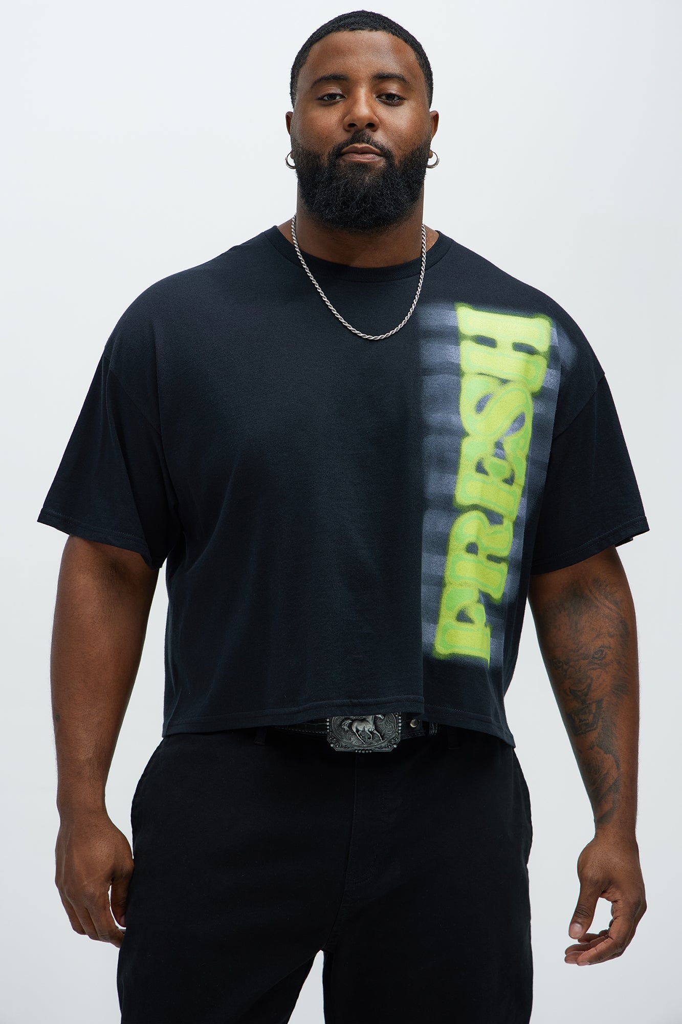 So Fresh Short Sleeve Cropped Tee - Black - Image 5