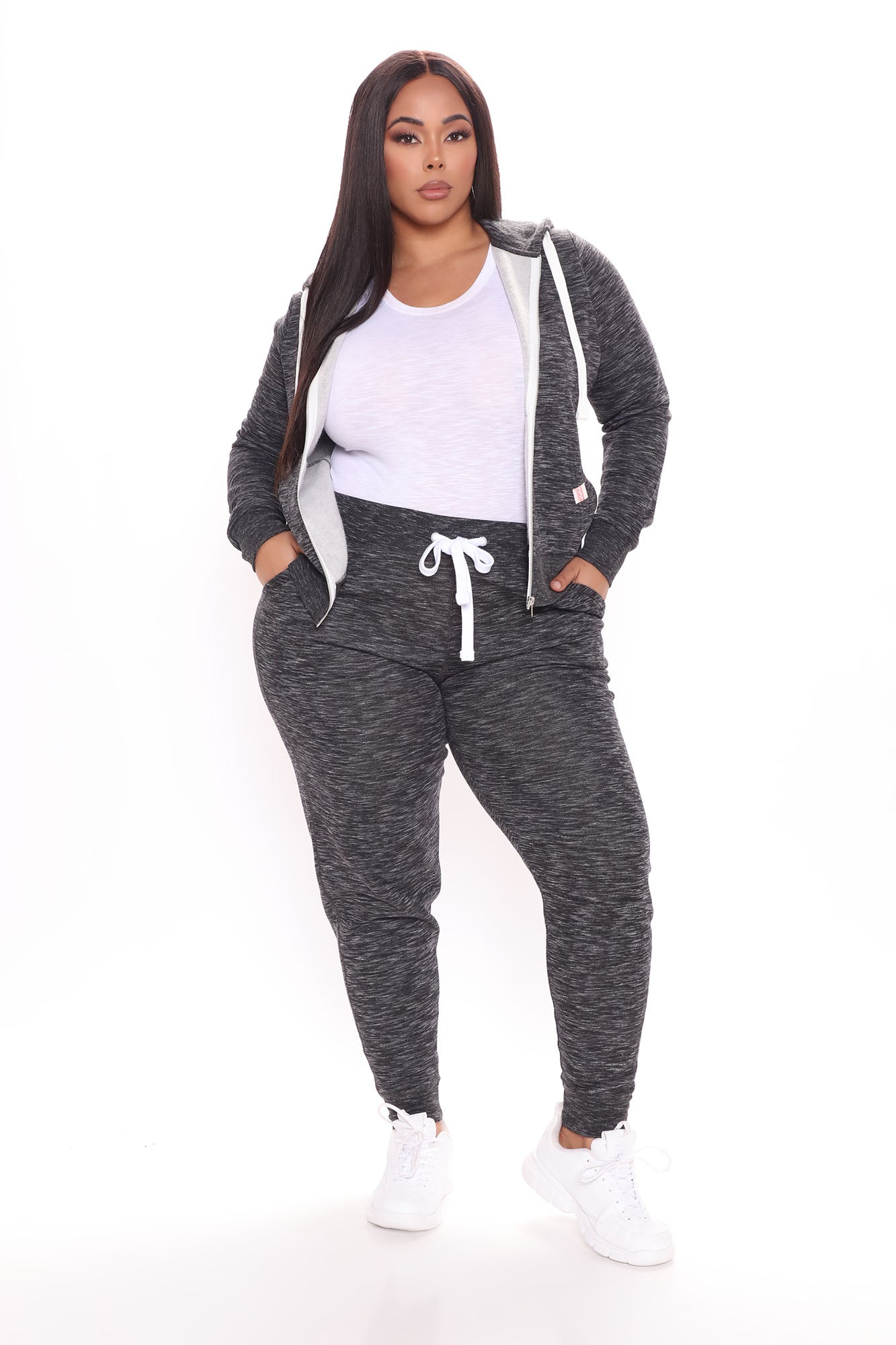 Relaxed Vibe Joggers - Marled Black - Image 5