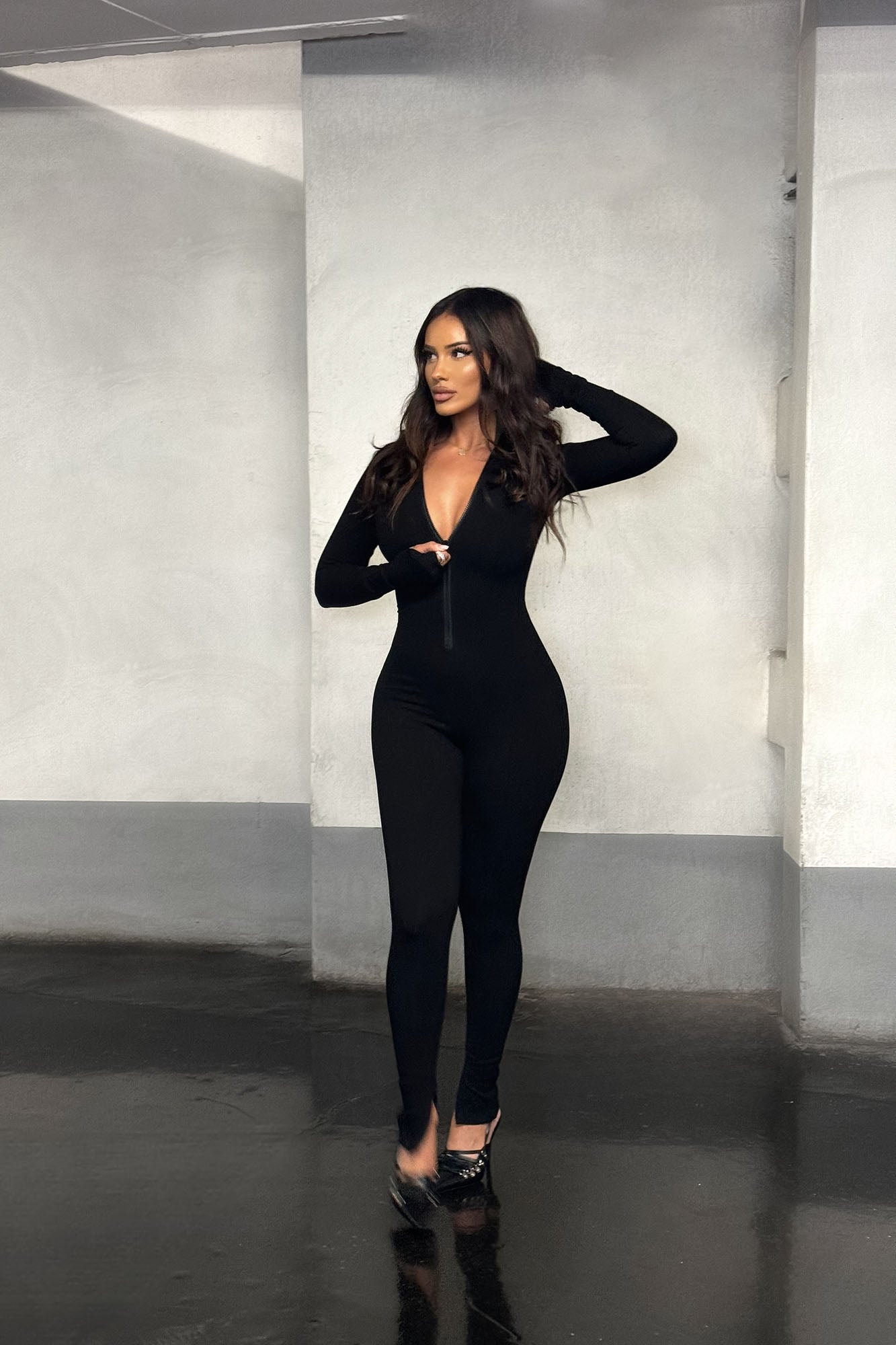 Juliet Snatched Jumpsuit - Black - Image 6
