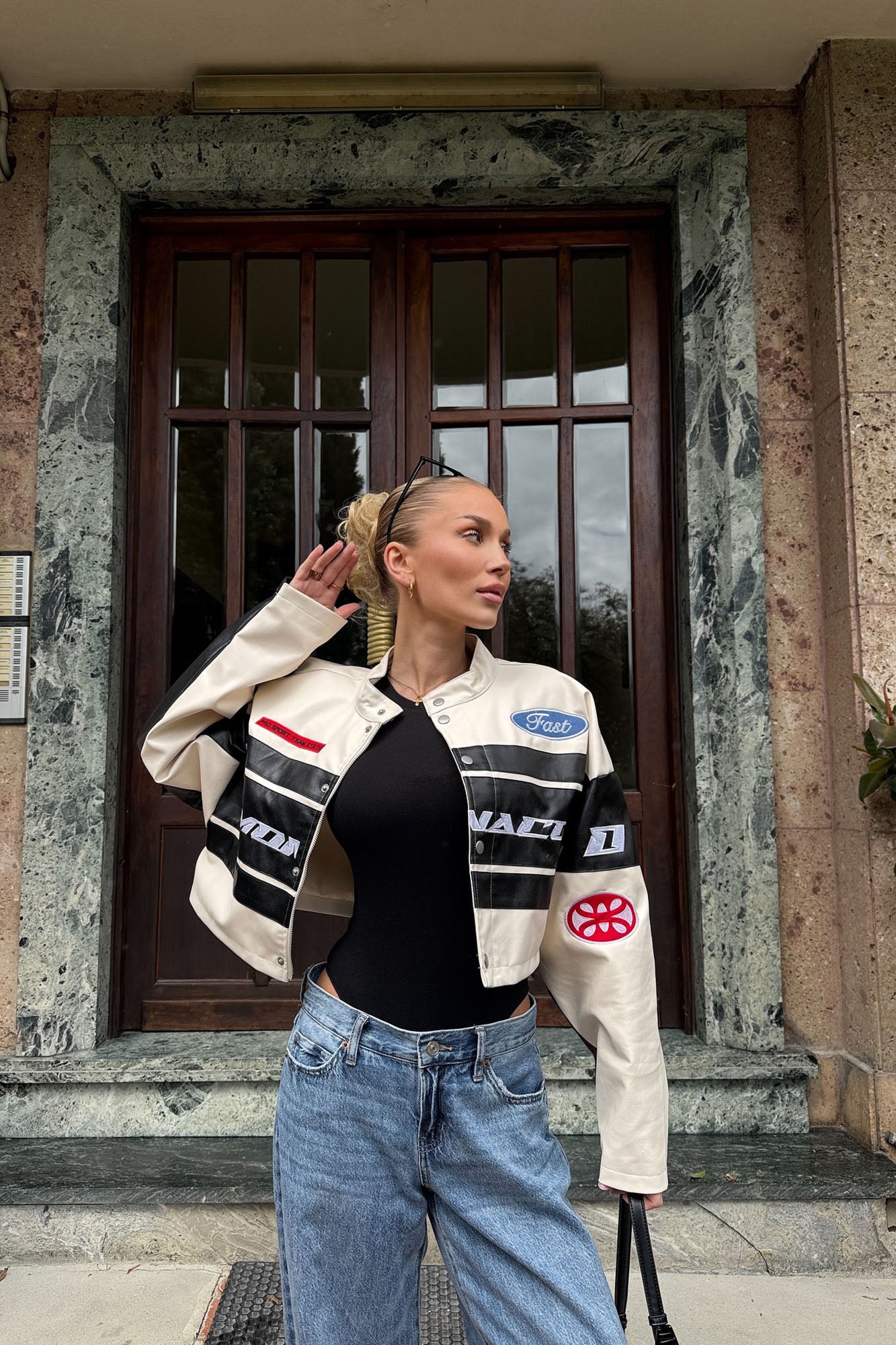 Monaco Cropped Jacket - Ivory/combo - Image 5