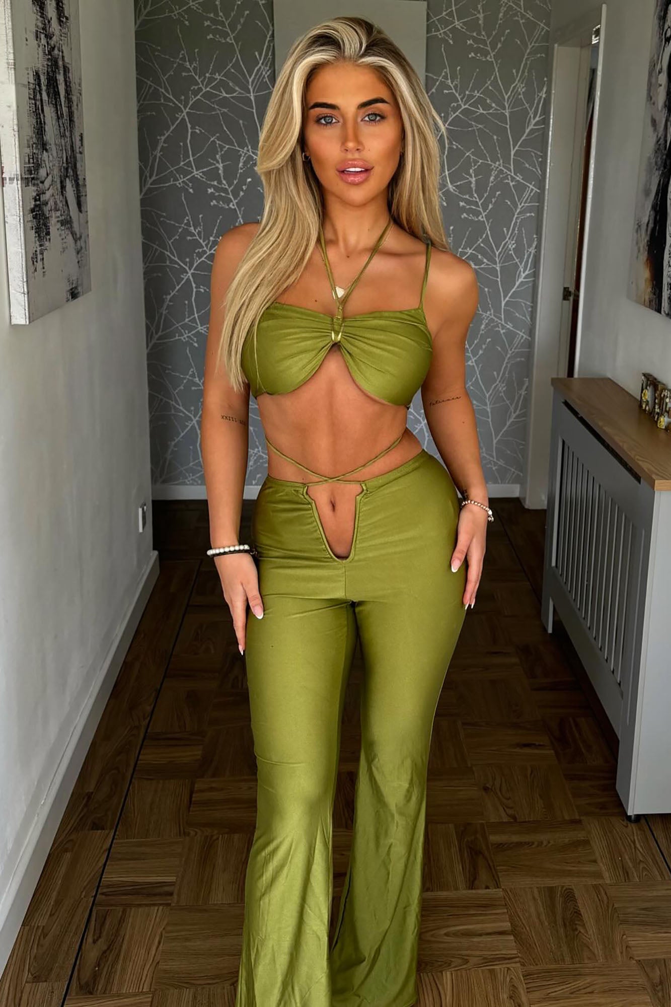 Be My Baby Pant Set - Olive - Image 8