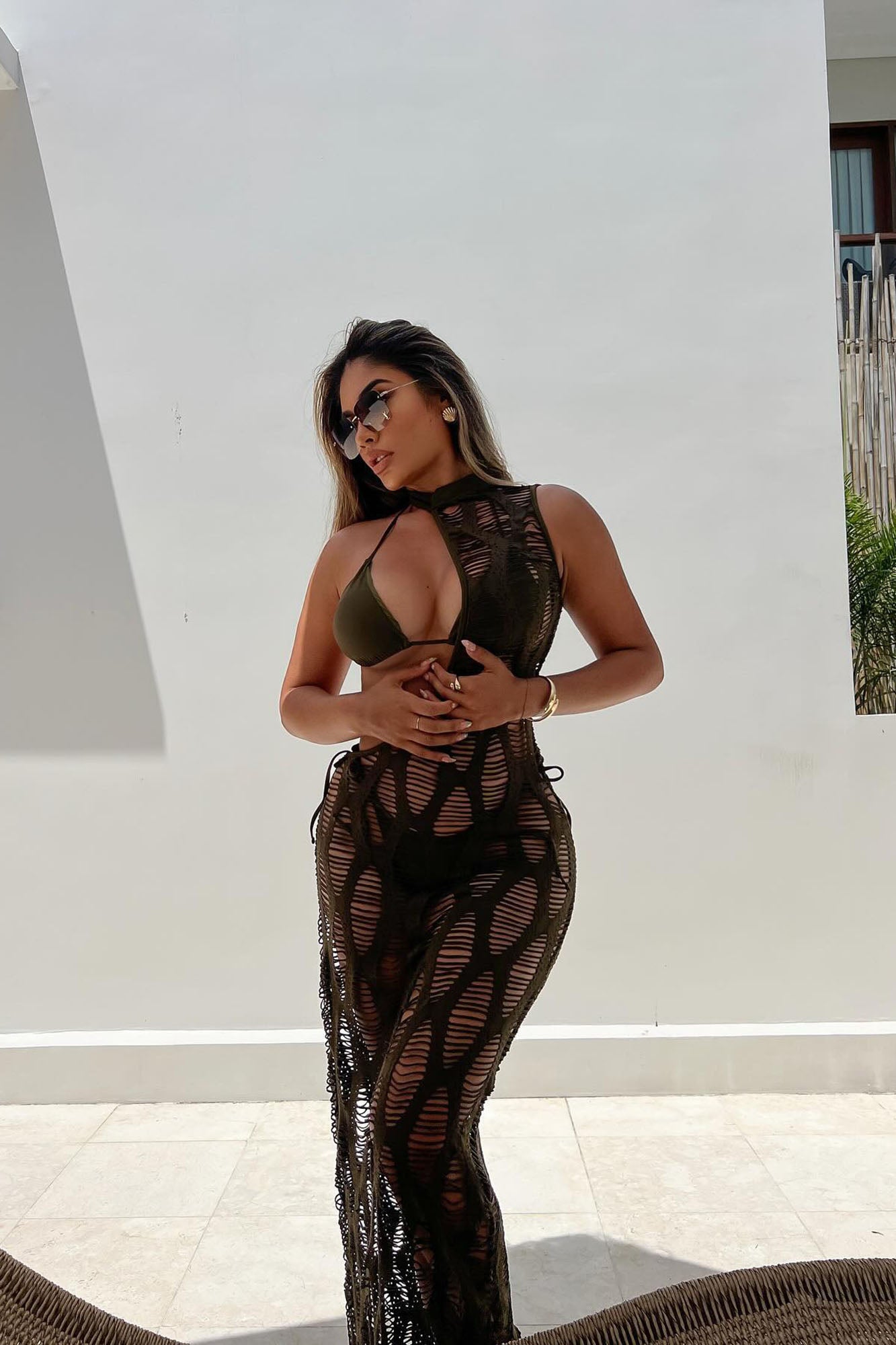 Toes In The Sand 3 Piece Bikini Set - Olive - Image 9