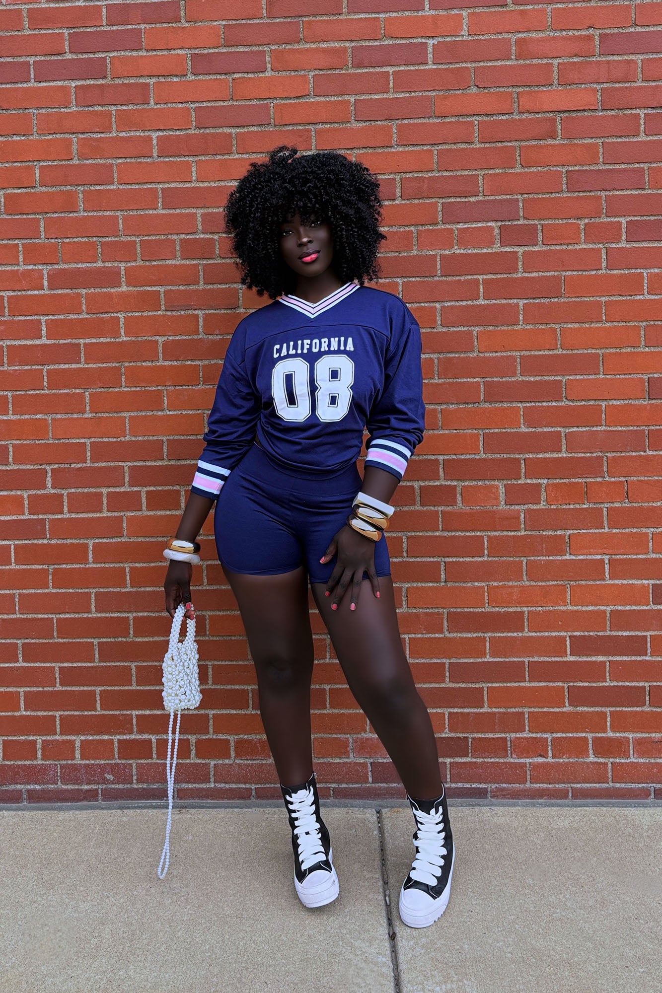 08 Cali Biker Short Set - Navy/combo - Image 4
