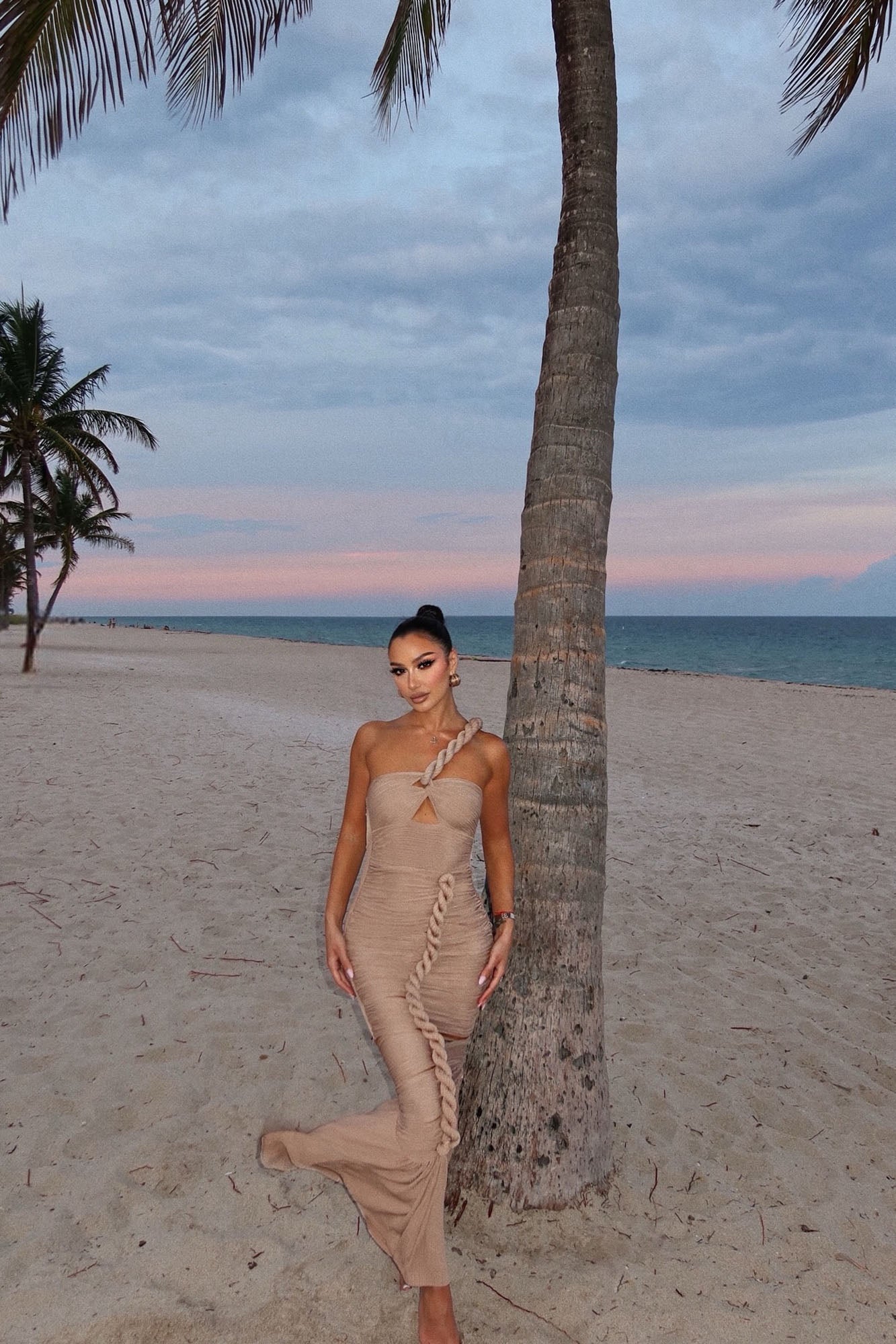 Twist It Up Maxi Dress - Taupe - Image 5