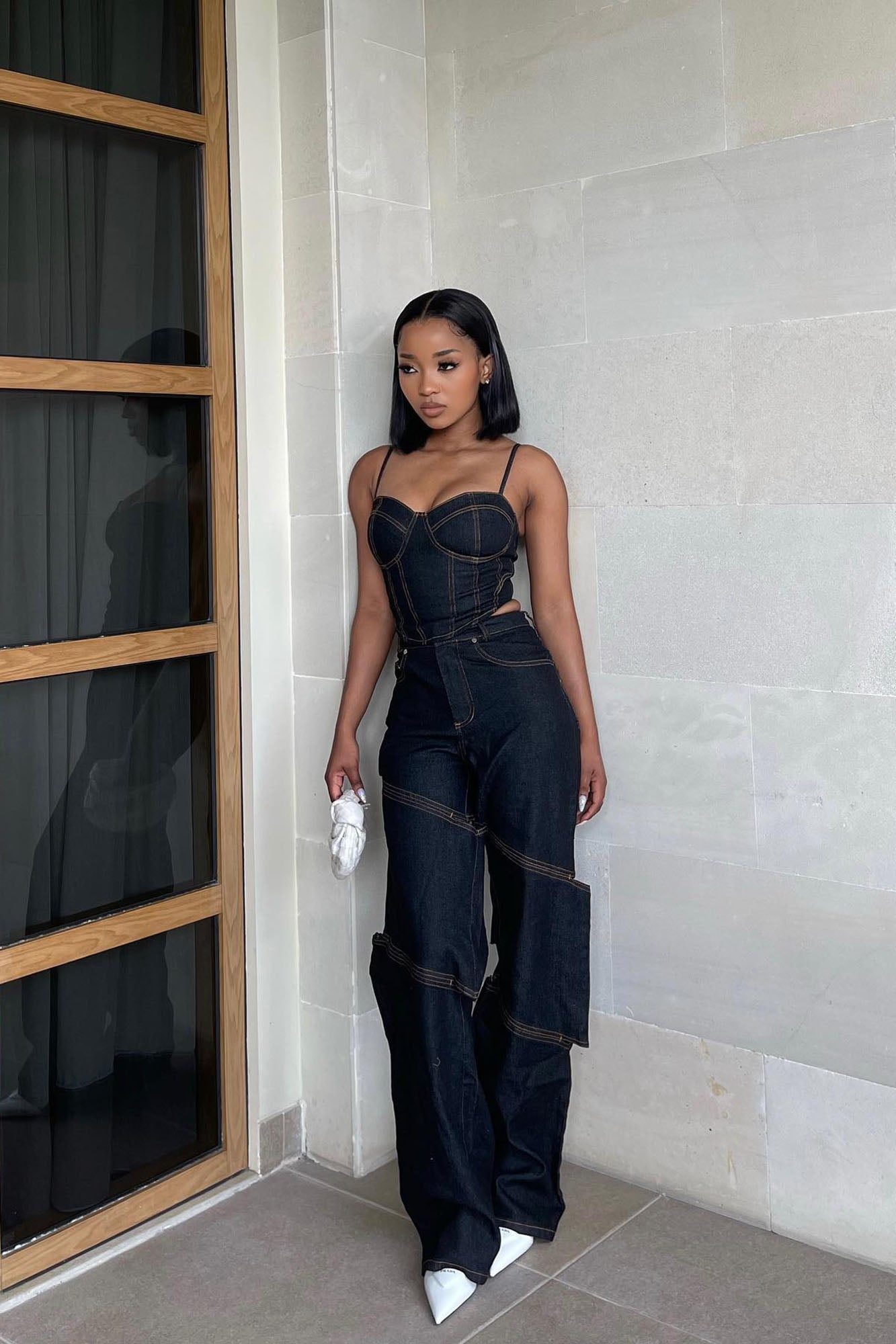 Jenny Denim Pant Set - Dark Wash - Image 5