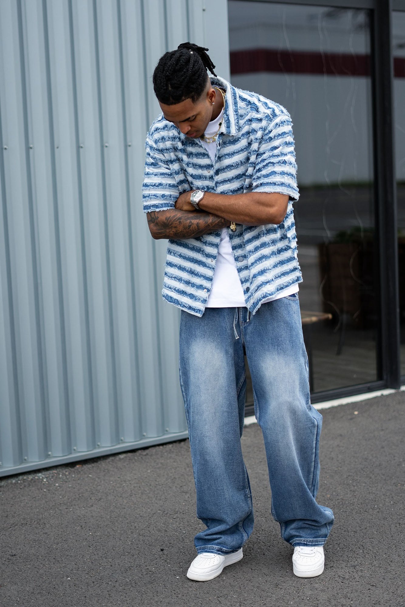 Let's Get It Denim Baggy Jeans - Indigo - Image 3