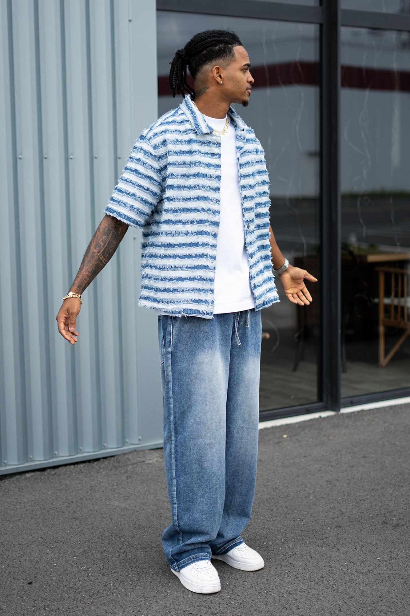 Let's Get It Denim Baggy Jeans - Indigo - Image 4