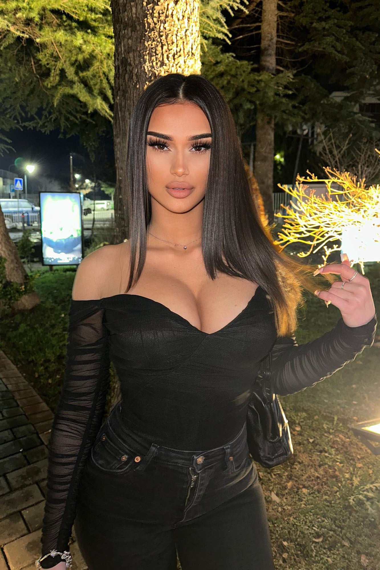 A Hot Mesh Bodysuit - Black - Image 4