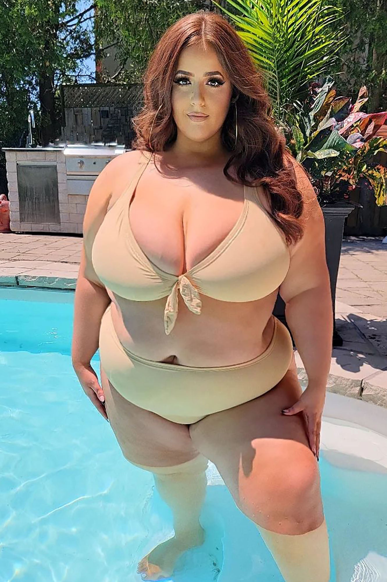 Beachy Summer Strappy 2 Piece Bikini - Nude - Image 5