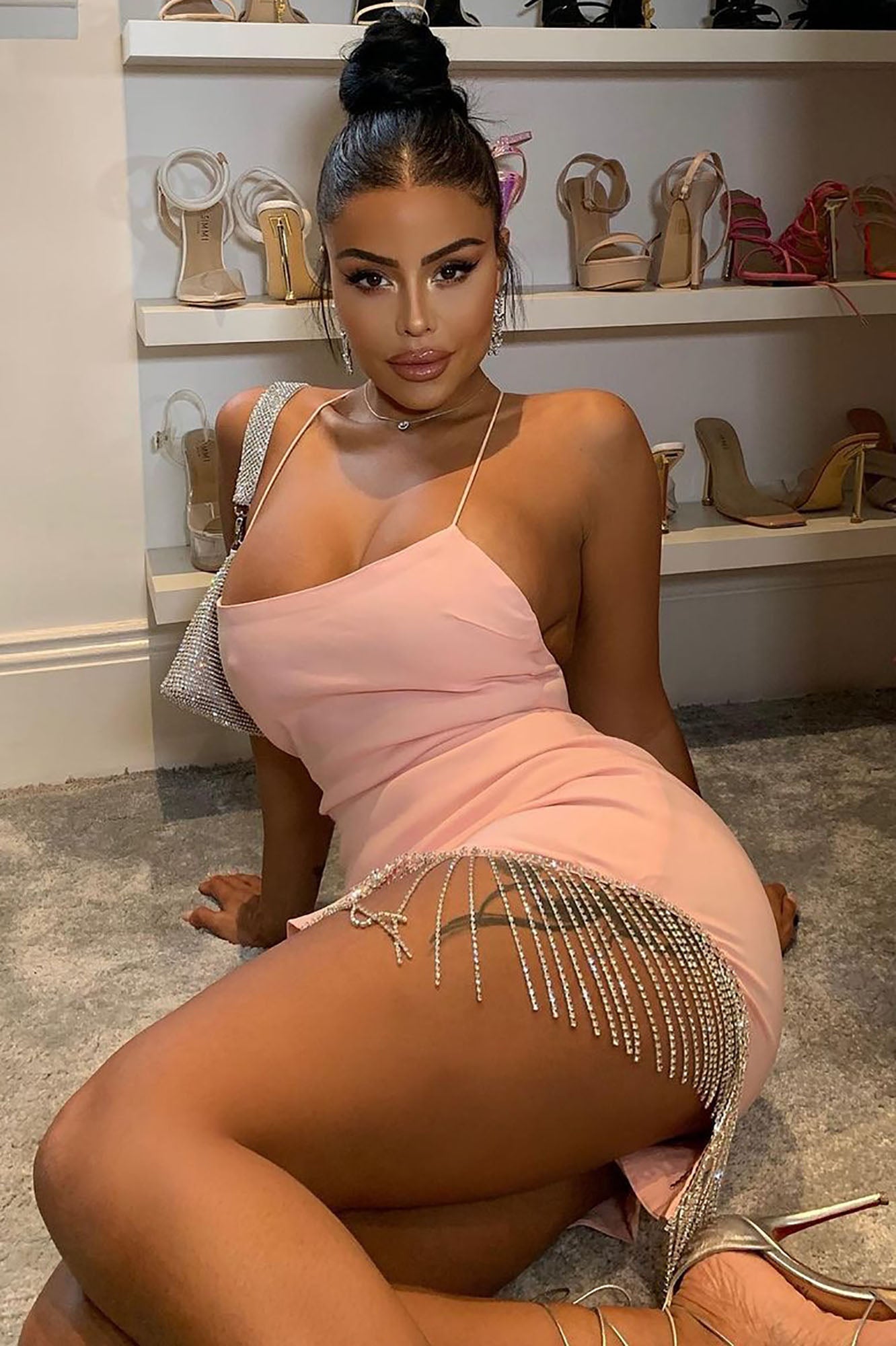 Borrowed Hearts Mini Dress - Light Pink - Image 3