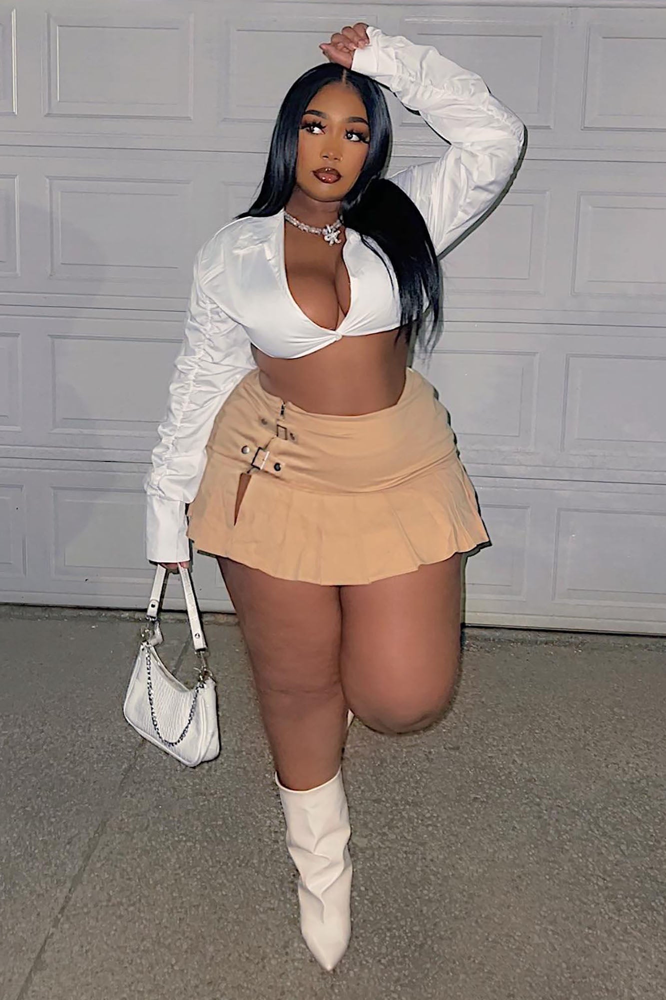 Breaking The Rules Micro Mini Skirt - Khaki - Image 4