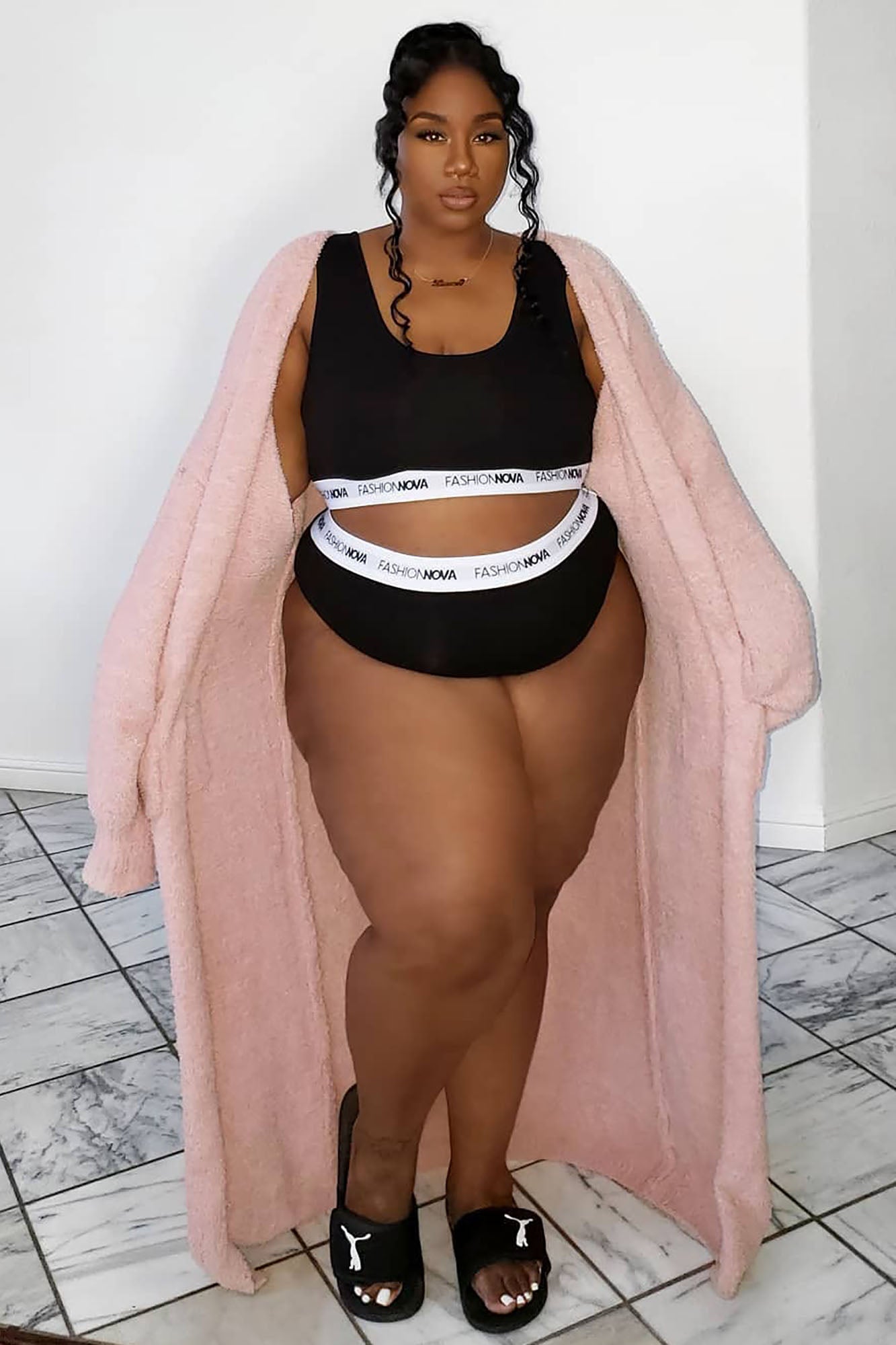 Fashion Nova Bralette And Panty Set - Black/White - Image 8