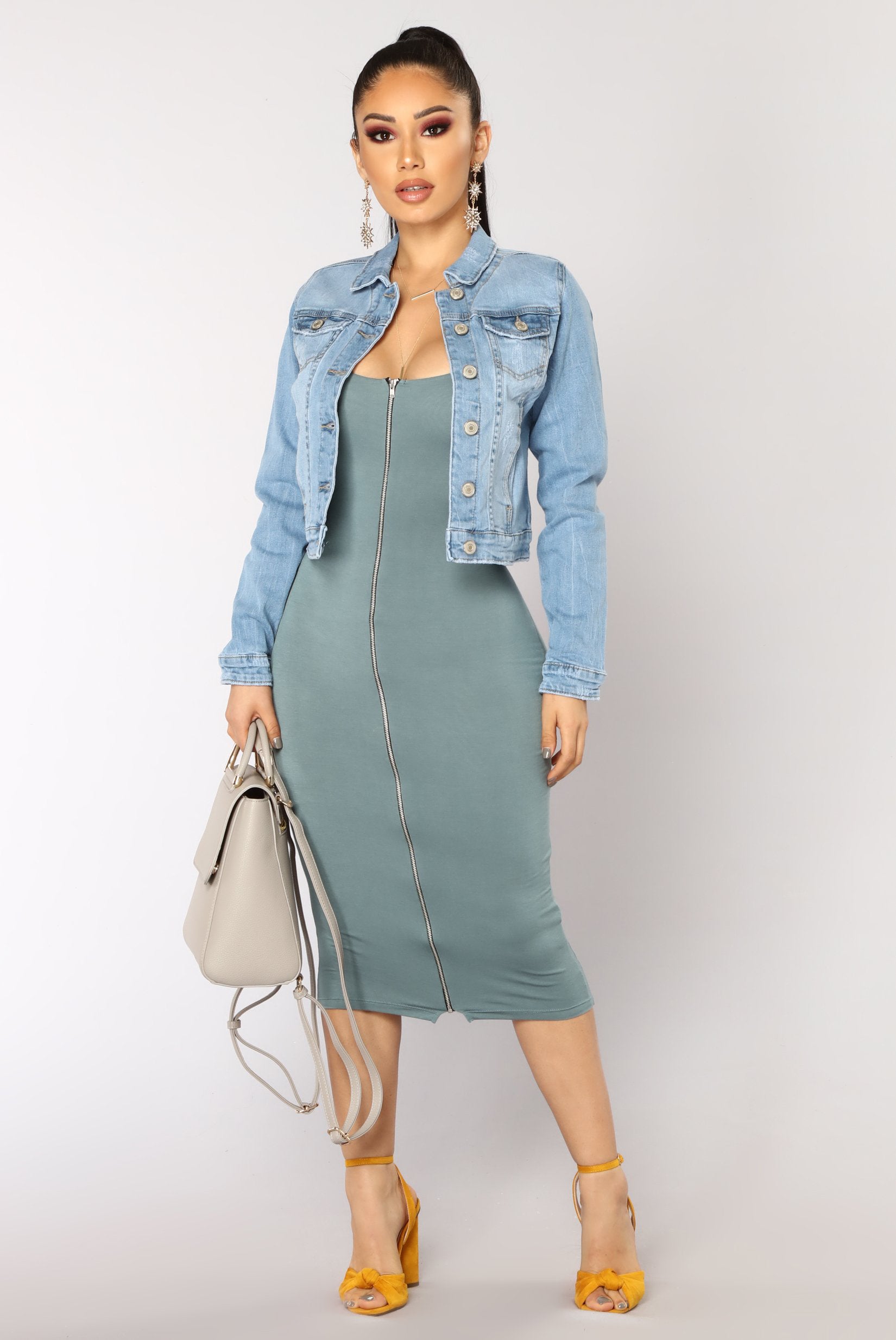 I'm So Basic Denim Jacket - Light Wash - Image 3